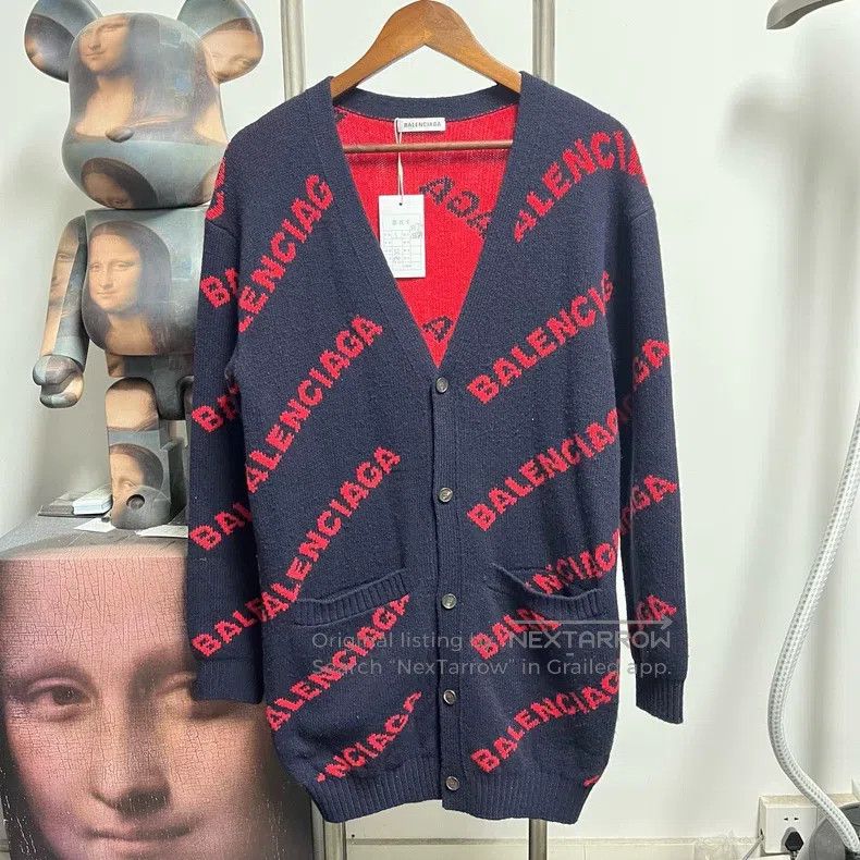 Balenciaga Balenciaga Full print barrage cardigan Size US S / EU 44-46 / 1 - 1 Thumbnail
