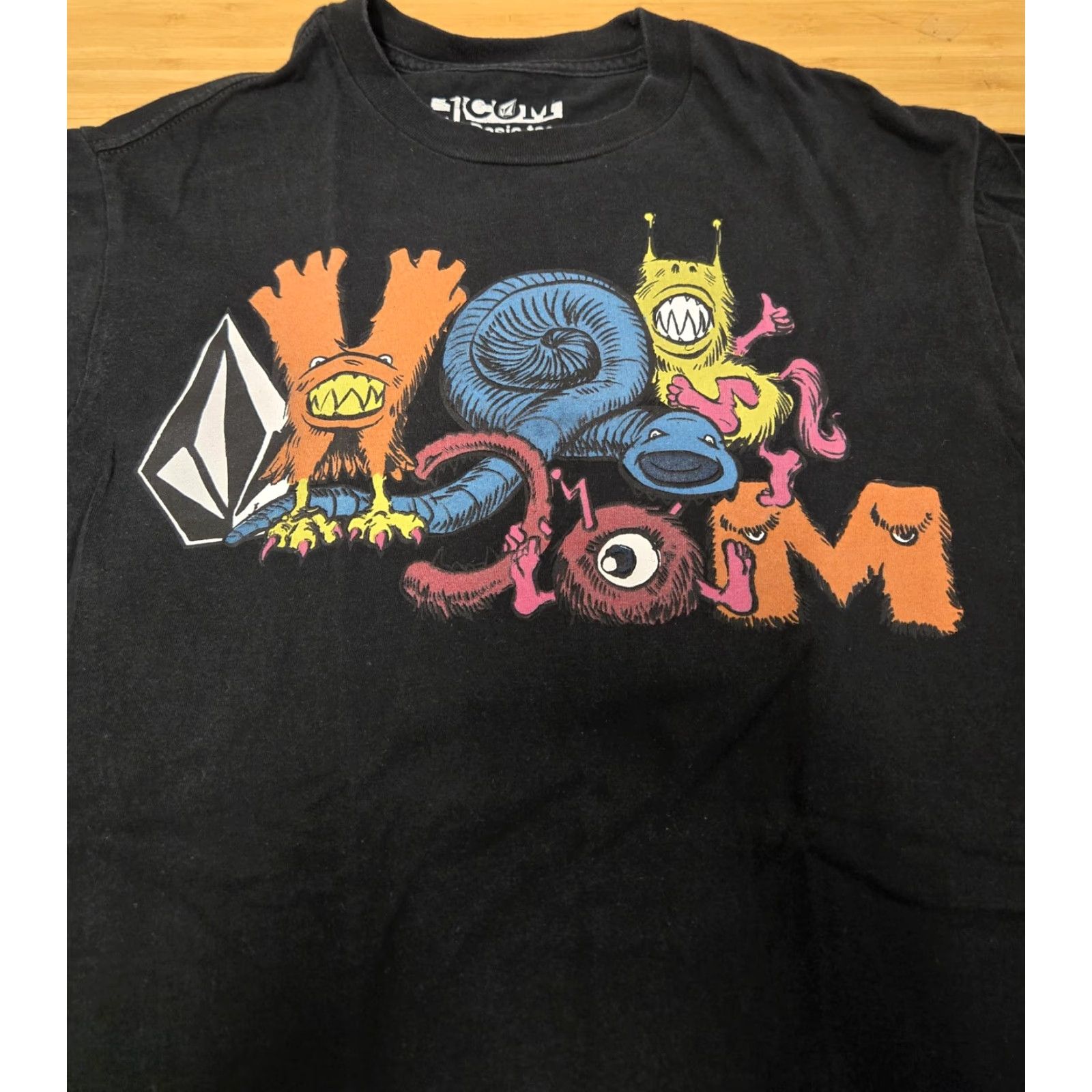 Volcom Volcom Shirt Mens Medium Black Basic Tee Graphic Monster Art Skate Surf Logo Size US M / EU 48-50 / 2 - 2 Thumbnail