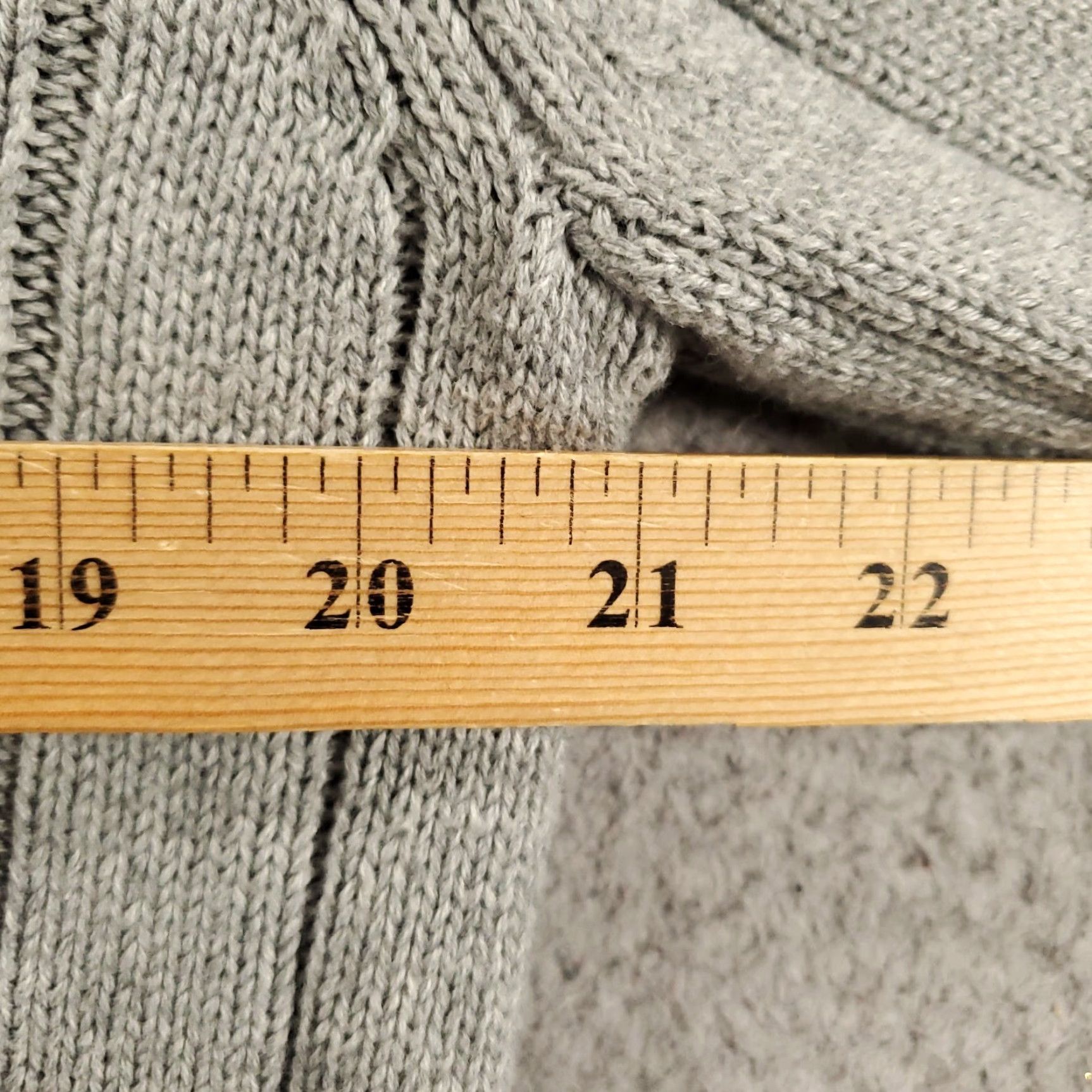 Izod IZOD Mens Sweater Pullover Knit Cable 1/4 Zip Gray Large Long Sleeve High Neck 3/4 Zip Textured Classic Argyle Cotton Size US L / EU 52-54 / 3 - 3 Thumbnail
