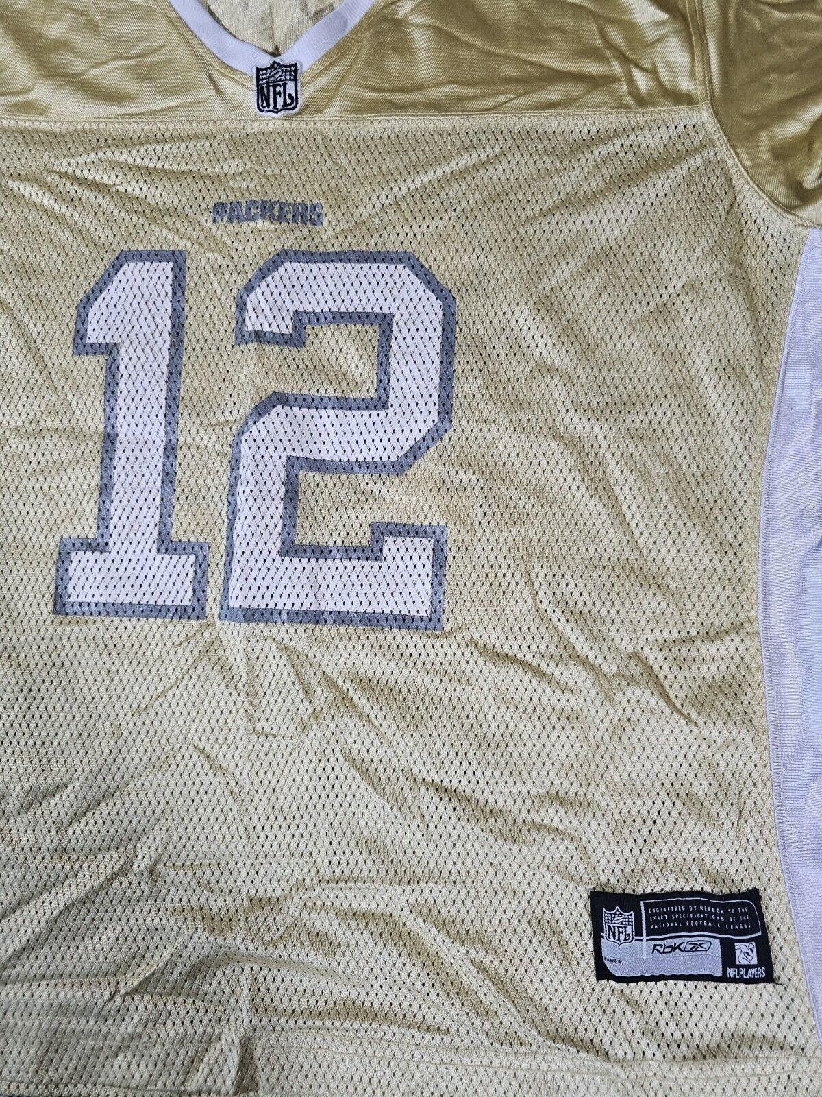 Reebok Aaron Rodgers #12 NFL Reebok RBK Jersey Gold Women's 2XL Size XXL / US 16-18 / IT 52-54 - 2 Thumbnail