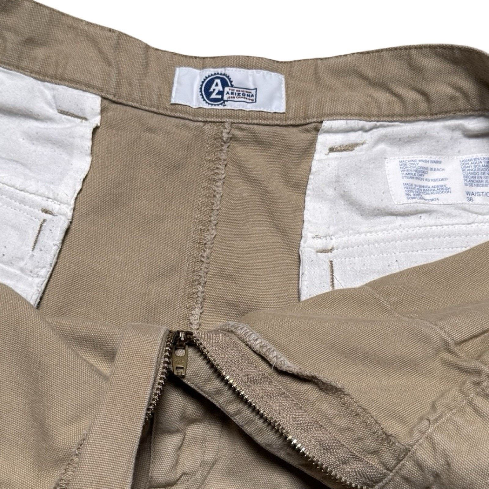 Arizona Jean Co. Vintage Y2K Arizona Baggy Utility Cargo Shoets Beige 36 Size US 36 / EU 52 - 2 Thumbnail