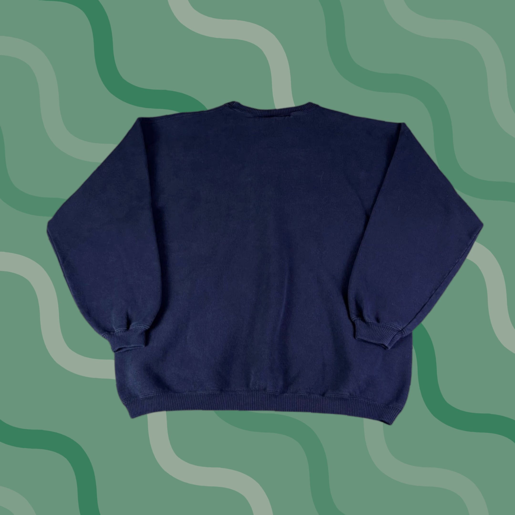 Vintage VINTAGE Campus Outpost Sweatshirt XL Navy Blue Graphic Print Pullover Crew Neck Unisex Adults Size US XL / EU 56 / 4 - 1 Thumbnail