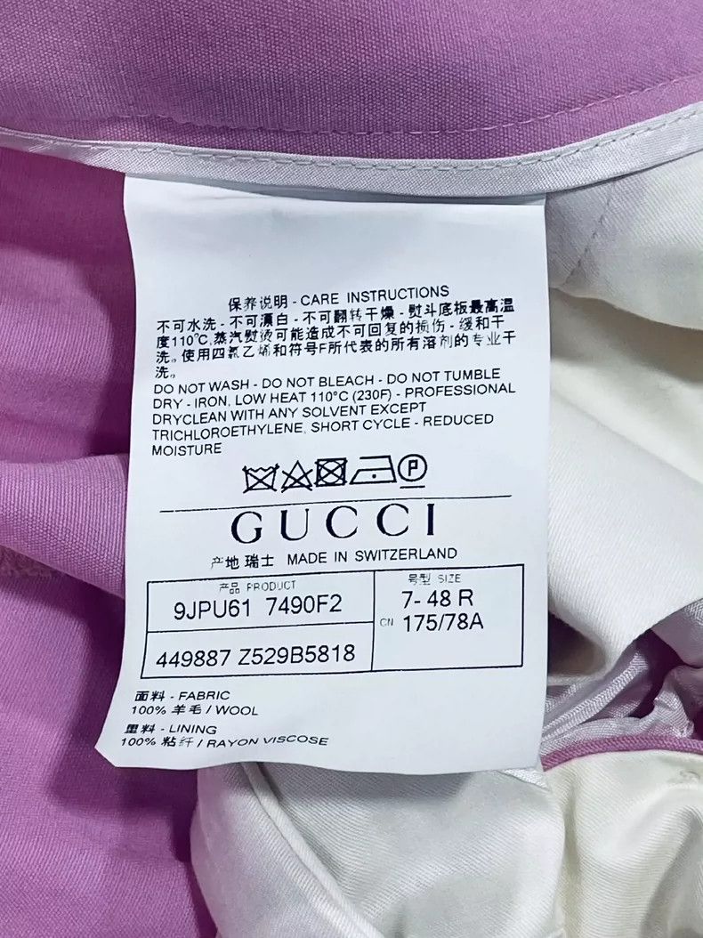 Gucci Gucci Pink 100% wool casual trousers 2502-Nextarrow Size US 32 / EU 48 - 8 Thumbnail