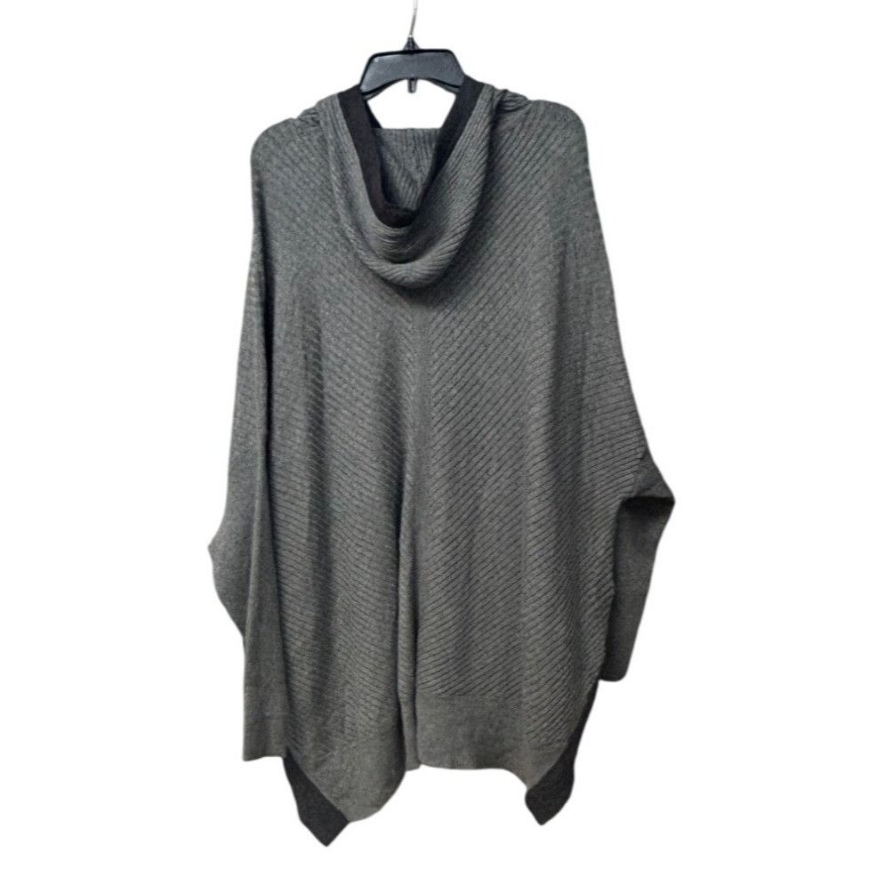 Other Black Tape Women's Plus Size Ribbed Hooded Sweater, Gray Cha Size ONE SIZE - 12 Thumbnail