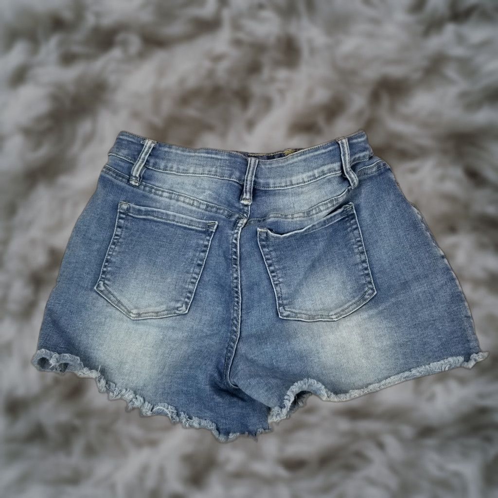 Vintage YMI Dream Womens Jean Shorts Denim Button-Fly High Rise Cut Off Distressed Sz 11 Size 32" / US 10 / IT 46 - 1 Thumbnail