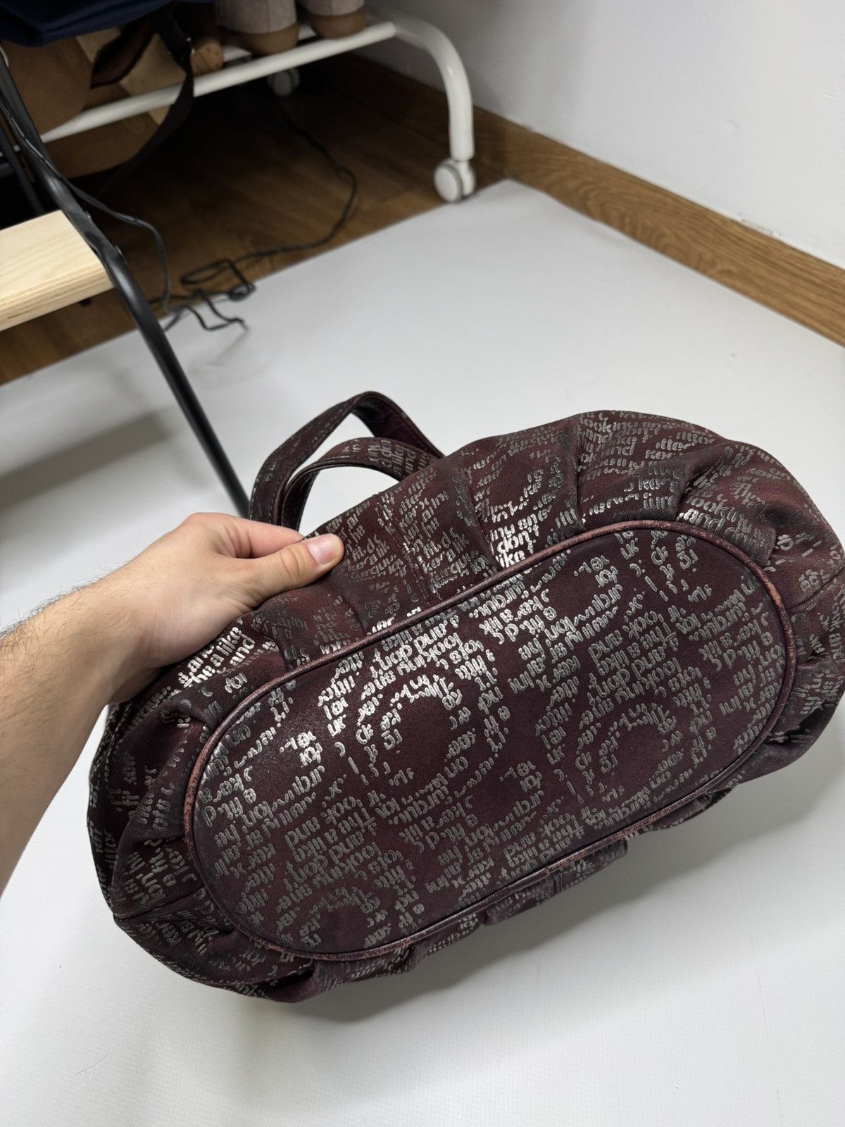 Vintage Vintage avant garde archive burgundy bag y2k if6was9 lgb sk8 Size ONE SIZE - 4 Thumbnail