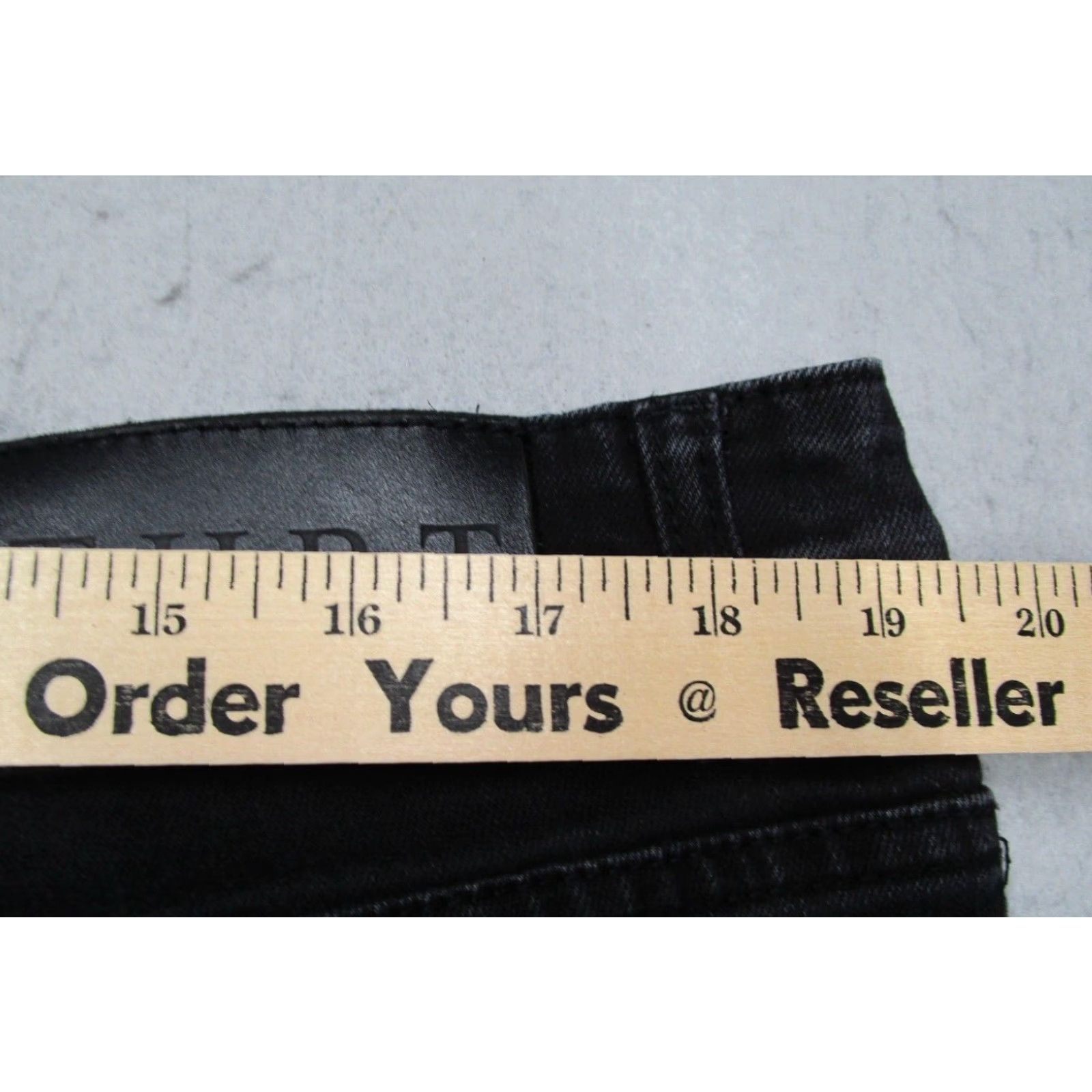 Denime VINTAGE THRT Men's Jeans 40 Black Straight Denim Distressed Graffiti Make Money 2000s Mens Size US 40 / EU 56 - 7 Thumbnail