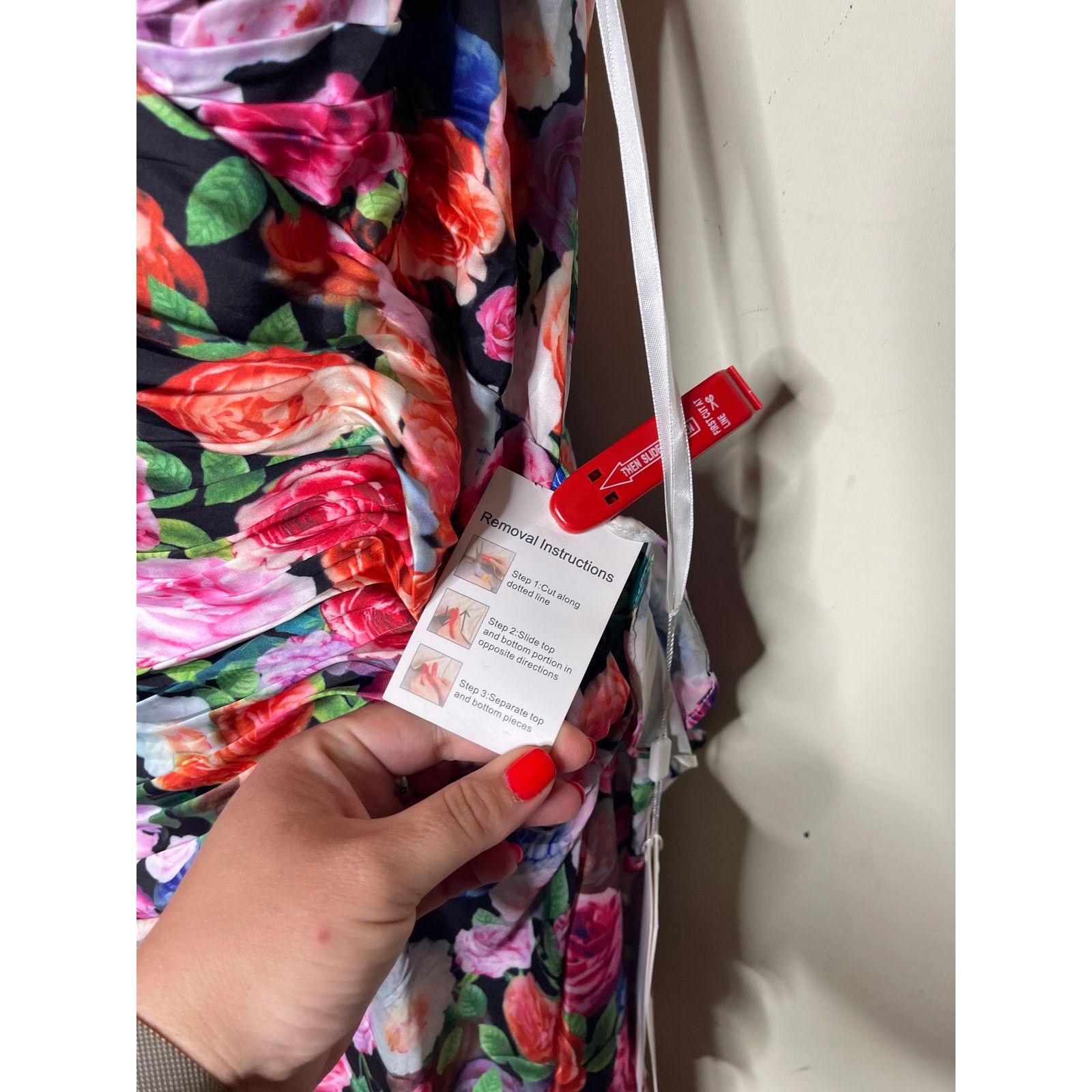 Other Mac Duggal Floral Print Asymmetrical Ruffle Hem Gown Multi Size XL / US 12-14 / IT 48-50 - 6 Thumbnail