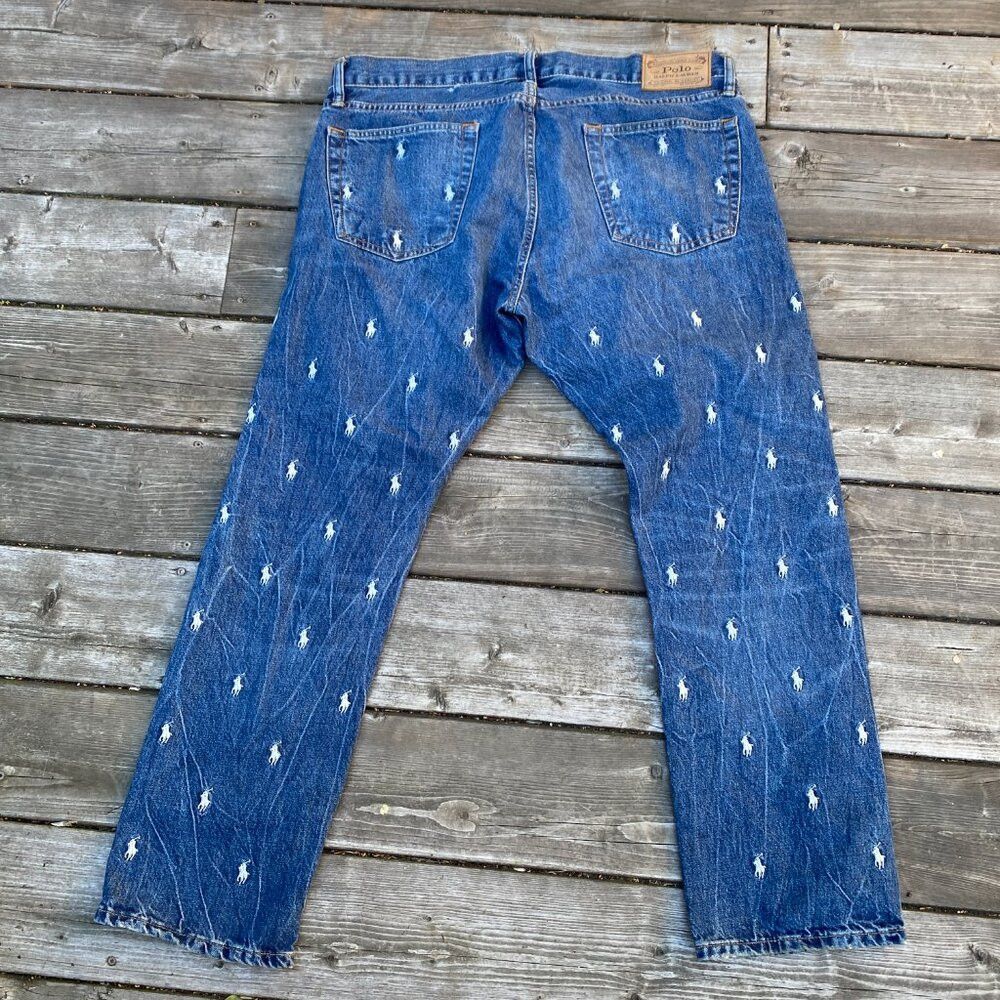 Polo Ralph Lauren POLO RALPH LAUREN SULLIVAN SLIM EMBROIDERED PONY JEANS MENS Size US 36 / EU 52 - 2 Thumbnail