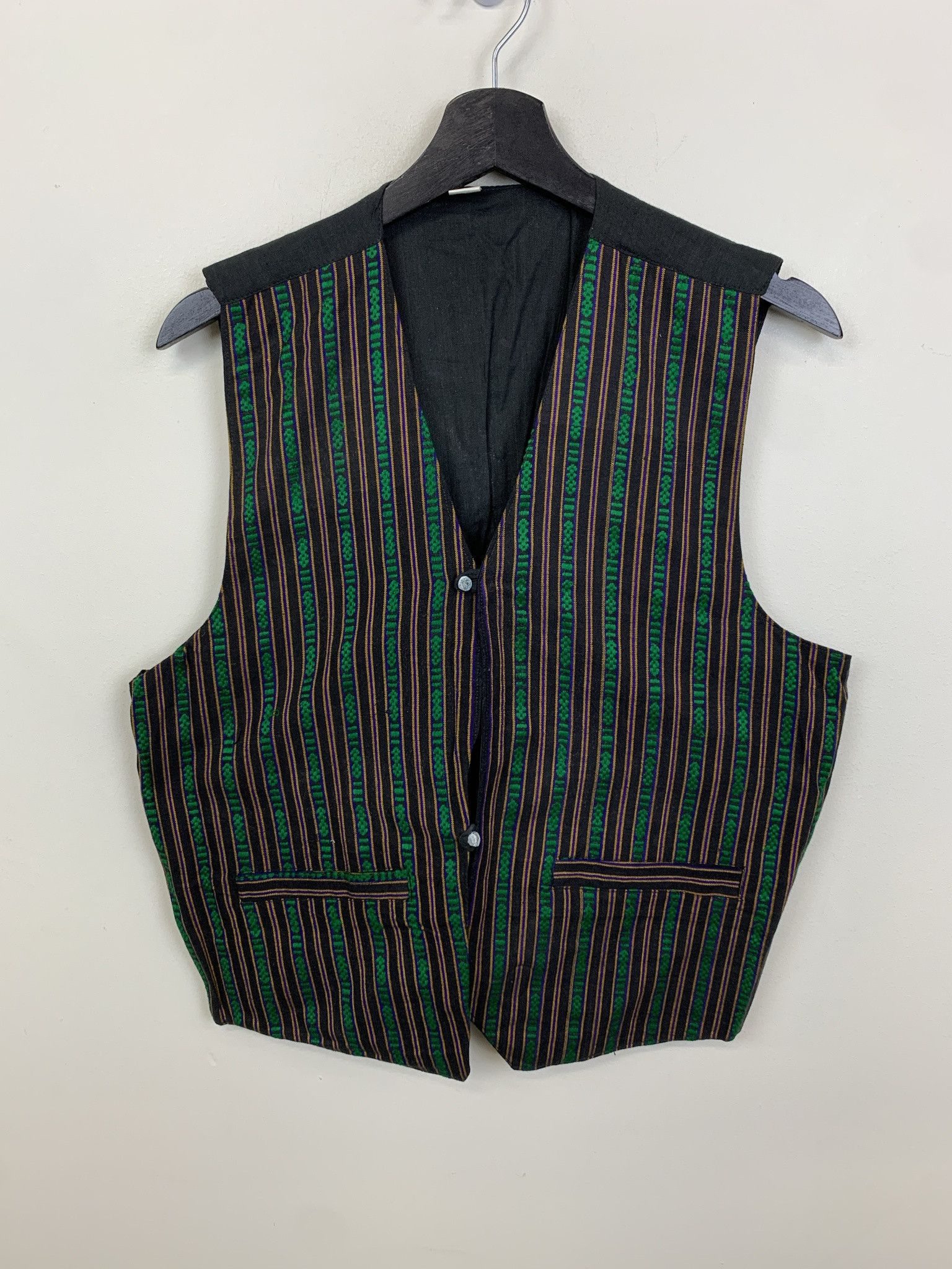 Vintage Vintage 1980s Nepalese Hand Made Vertical Stripe Canvas Vest Size M Size US M / EU 48-50 / 2 - 1 Thumbnail