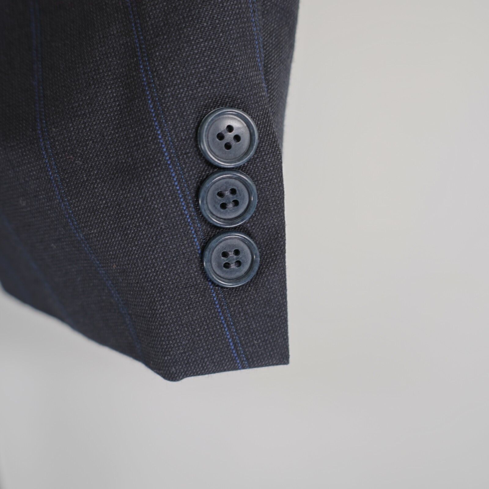 Yves Saint Laurent Yves Saint Laurent Wool Blue Check Striped 2 Button Suit Jac Size 42R - 3 Thumbnail