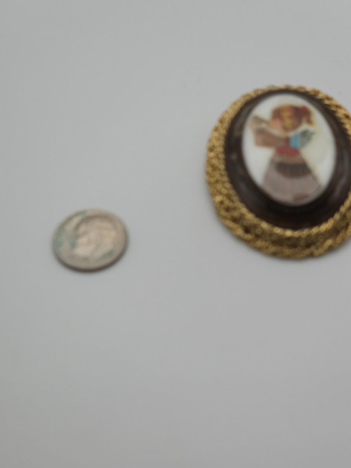 Other Hobe Ceramic Painted Angel Brooch Size ONE SIZE - 2 Thumbnail
