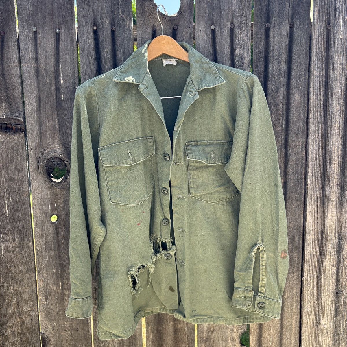 Vintage Vintage 60s Military Overshirt Size US M / EU 48-50 / 2 - 1 Thumbnail