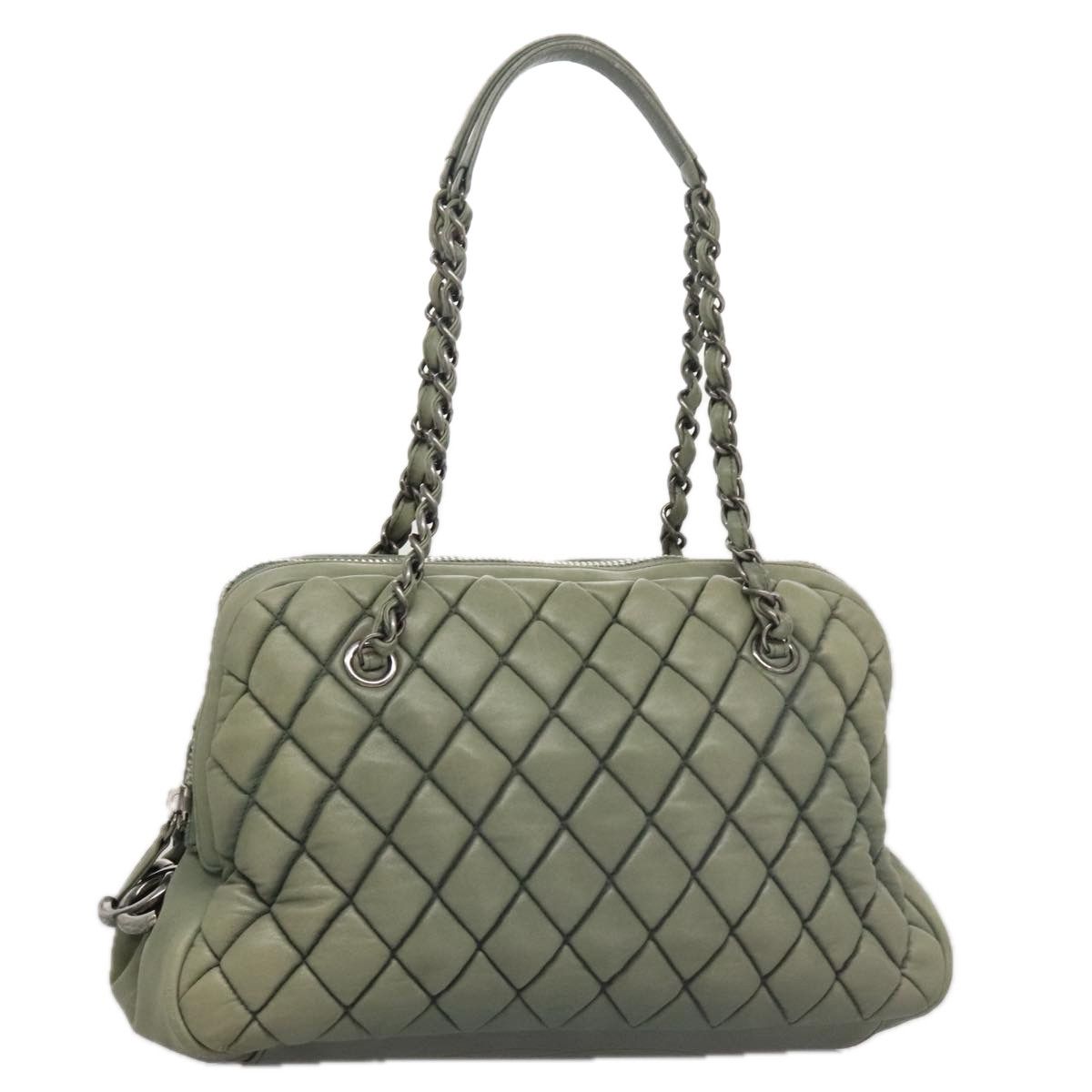 Chanel Mademoiselle Green Leather Shoulder Bag (Pre-Owned) Size ONE SIZE - 1 Thumbnail