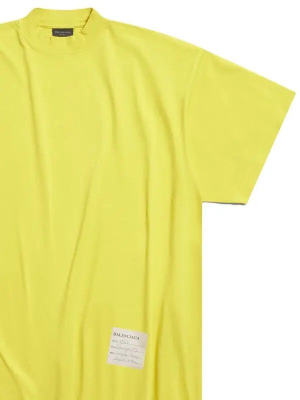 Balenciaga o1srvl11e0925 Sample Sticker T-Shirt Oversized in Yellow Size US L / EU 52-54 / 3 - 3 Thumbnail
