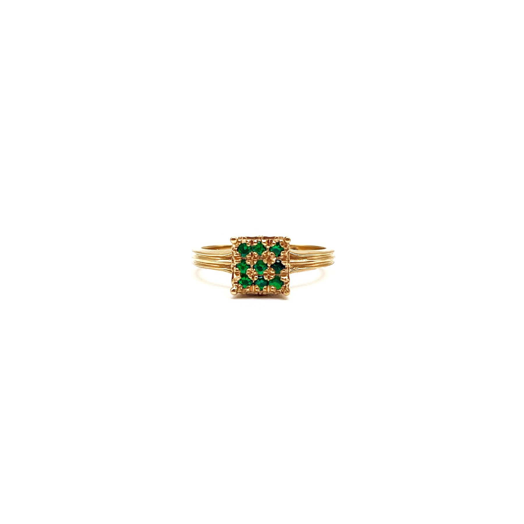 Chrome Hearts Chrome Hearts 22k Gold Emerald KH Cocktail Ring Size ONE SIZE - 1 Thumbnail