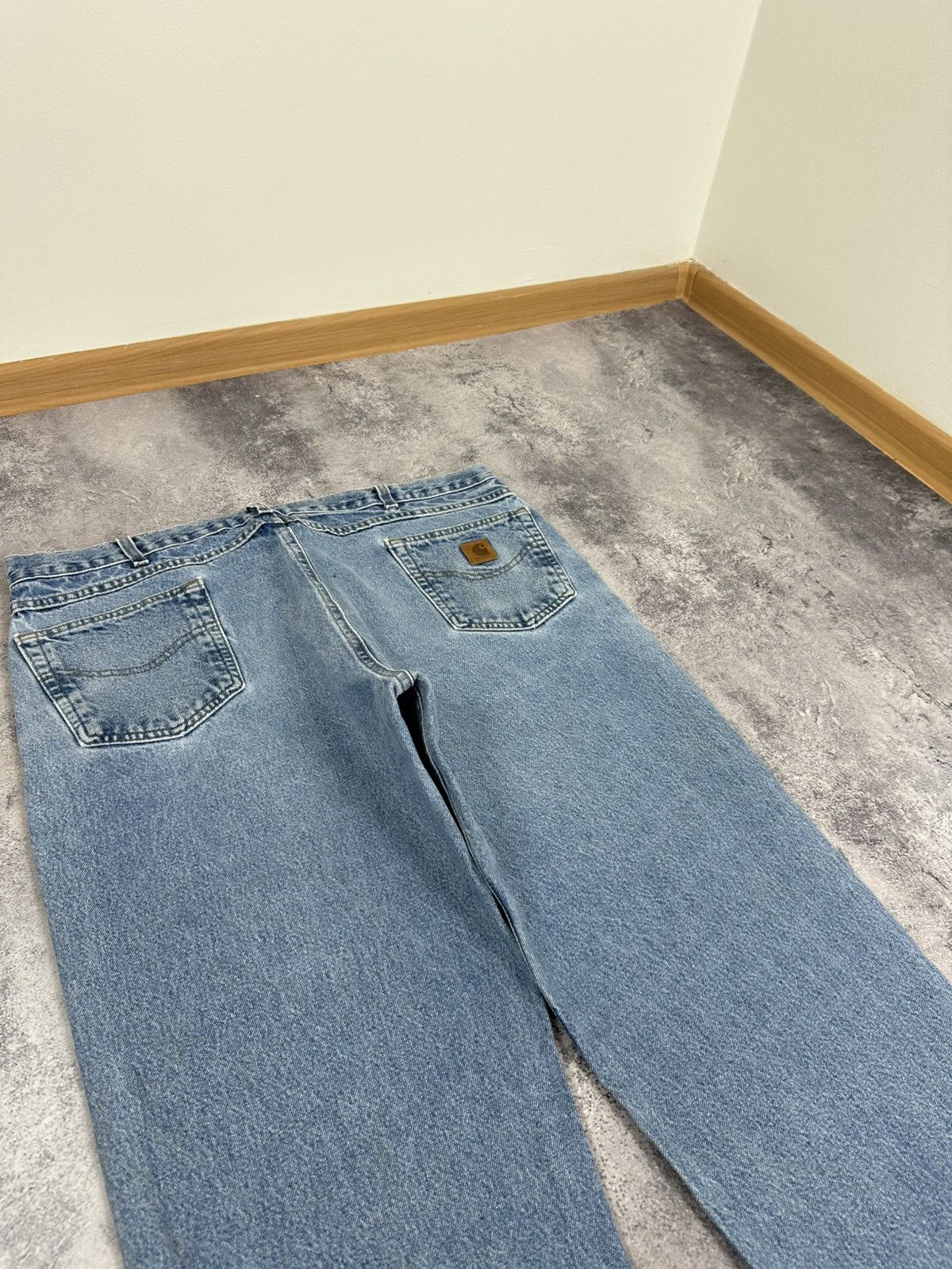 Vintage 90s Carhartt USA Light Blue Baggy Utility Hype Jeans