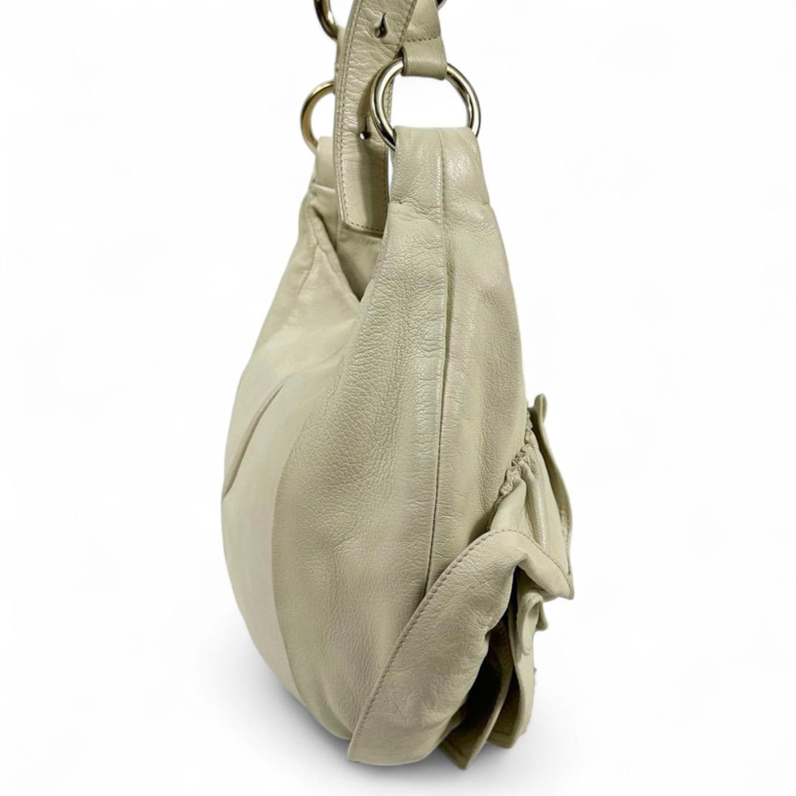 Yves Saint Laurent Yves Saint Laurent - Women's Ruffled Leather Handbag Size ONE SIZE - 4 Thumbnail