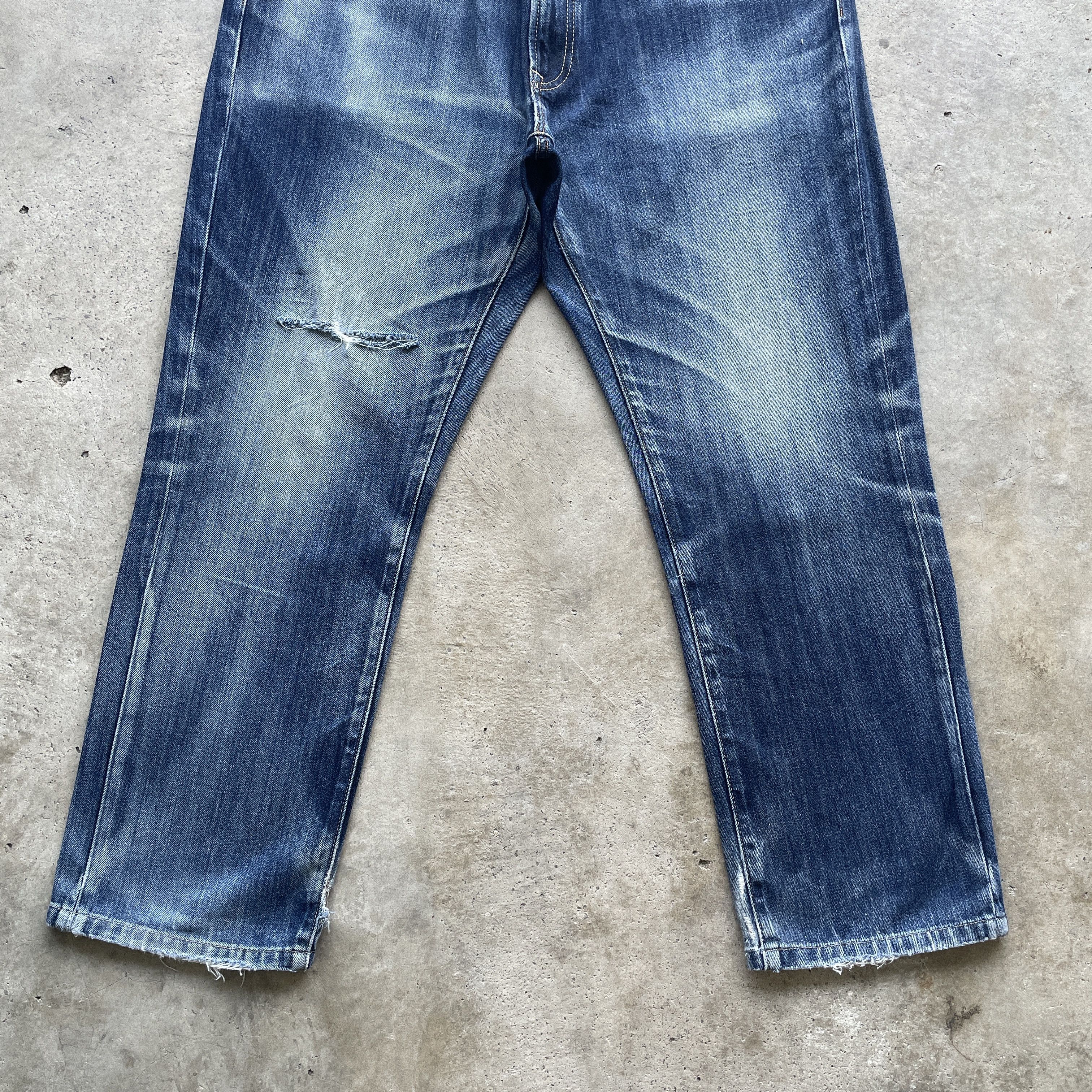 Japanese Brand VINTAGE JAPANESE FADED DISTRESSED JEANS PANTS DENIM W38 Size US 38 / EU 54 - 4 Thumbnail