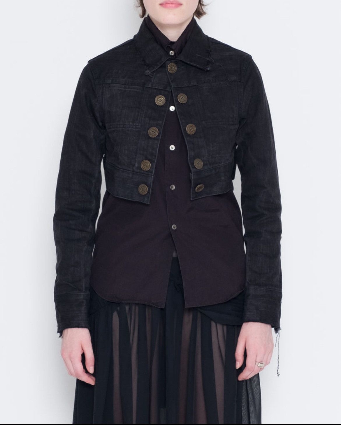 Yohji Yamamoto Y's Yohji Yamamoto Crop Denim Jacket Size M / US 6-8 / IT 42-44 - 1 Thumbnail