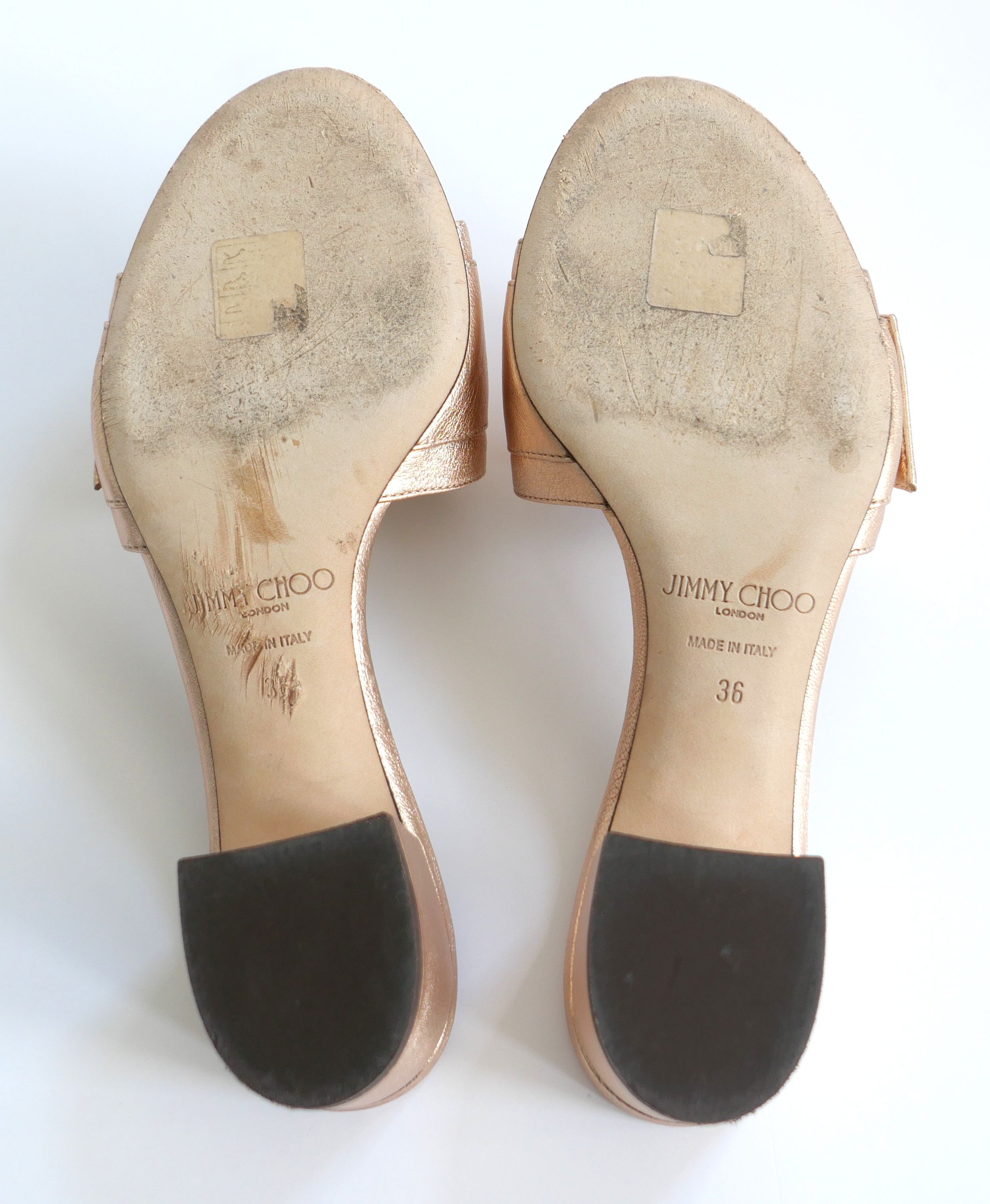 Jimmy Choo Jimmy Choo Granger Crystal Embellished Sandals Rose Gold Size US 6 / IT 36 - 6 Thumbnail