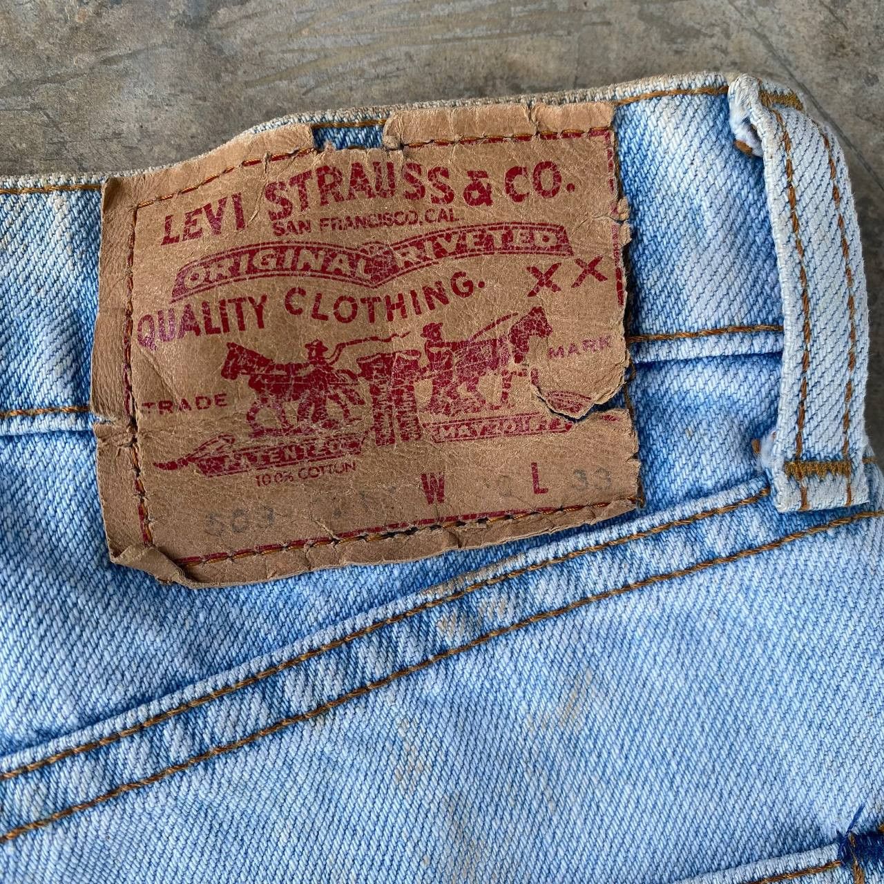 Levi's Vintage Clothing W28" VINTAGE LEVIS 503 YEAR 1989 LIGHTWASH DIRTY GRUNGE JEAN Size US 28 / EU 44 - 14 Thumbnail