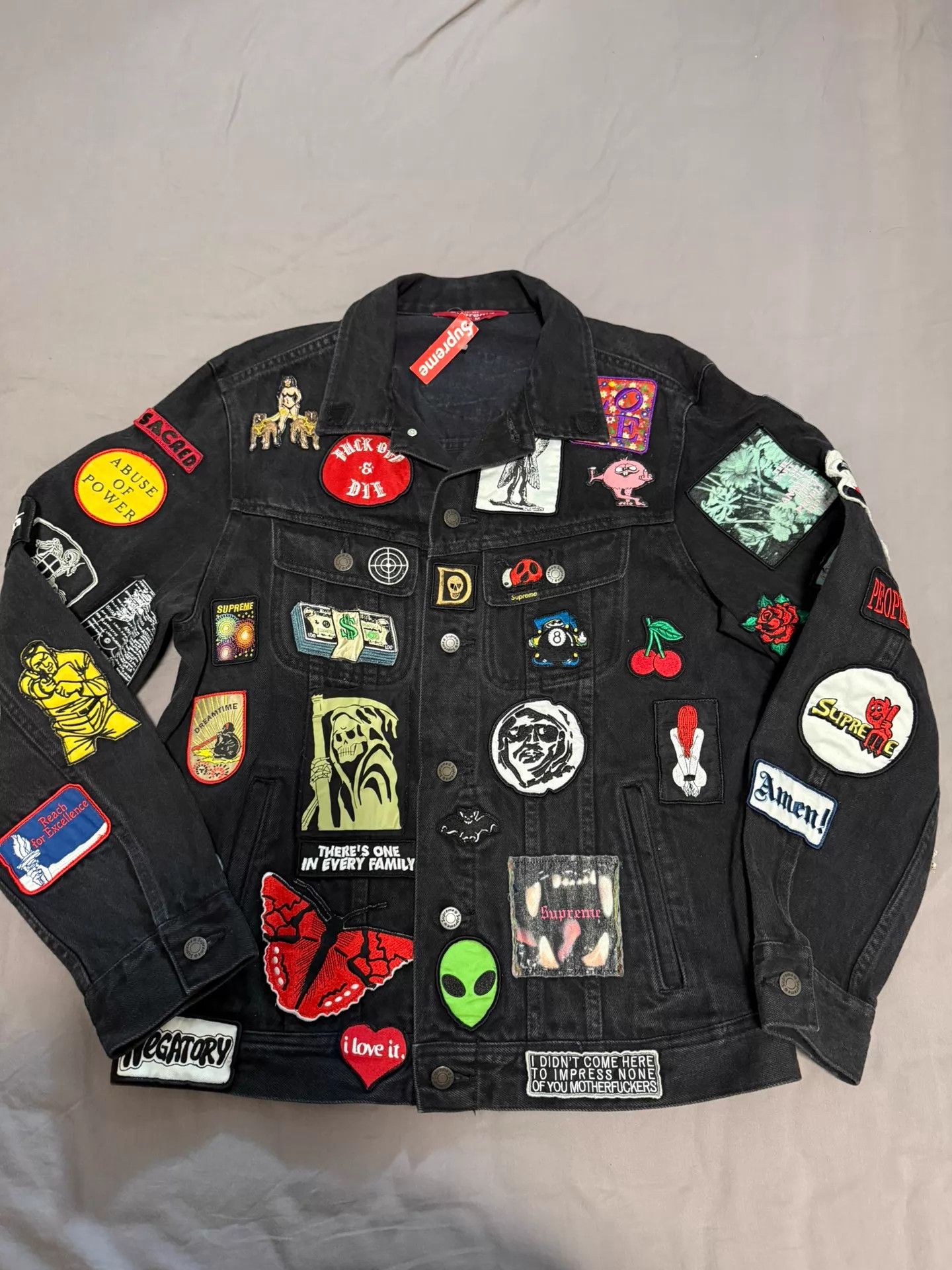 Supreme Supreme is love denim work jacket | Grailed
