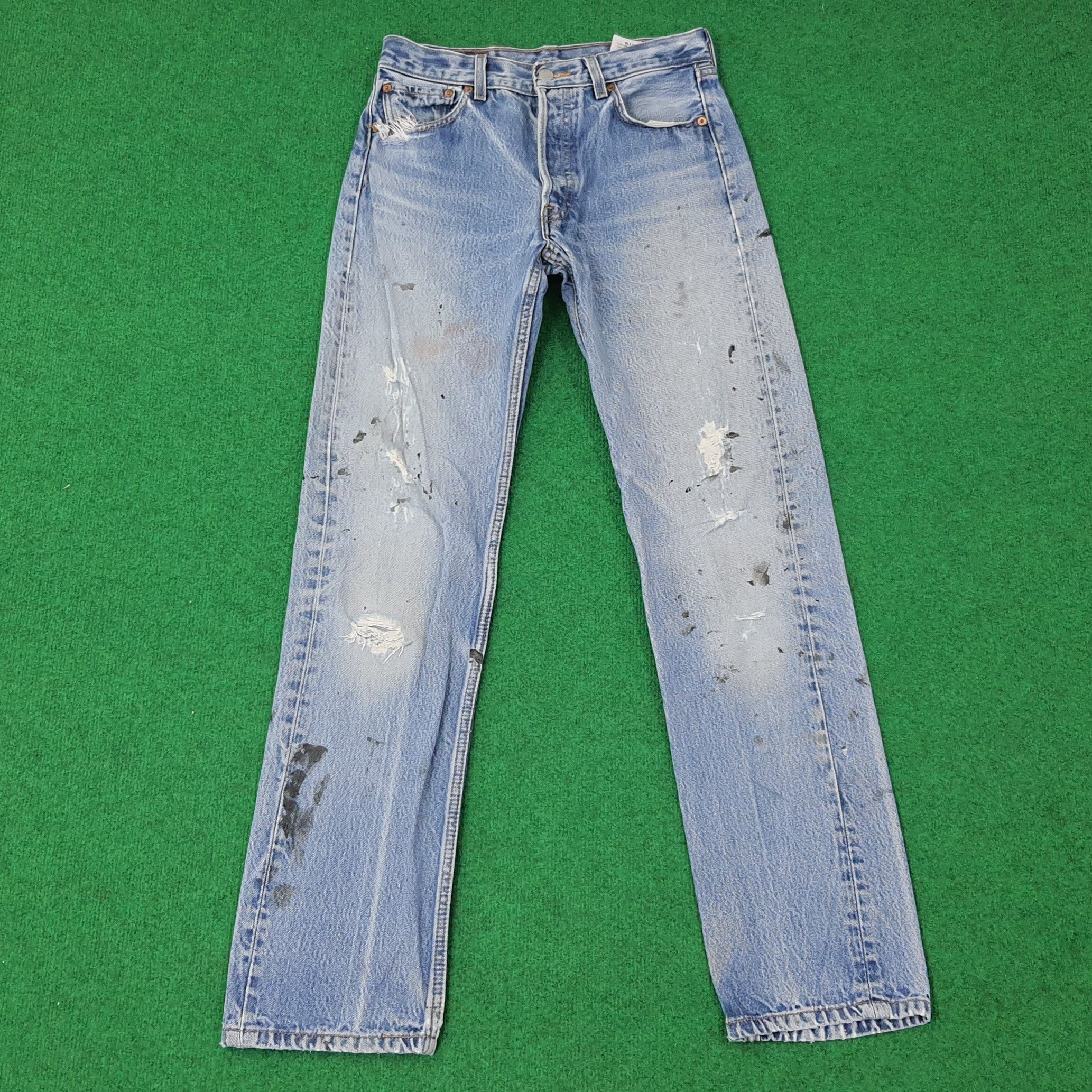 Levi's Vintage Levi's 501 Denim Distressed Paint Jeans C252N10 Size US 28 / EU 44 - 1 Thumbnail