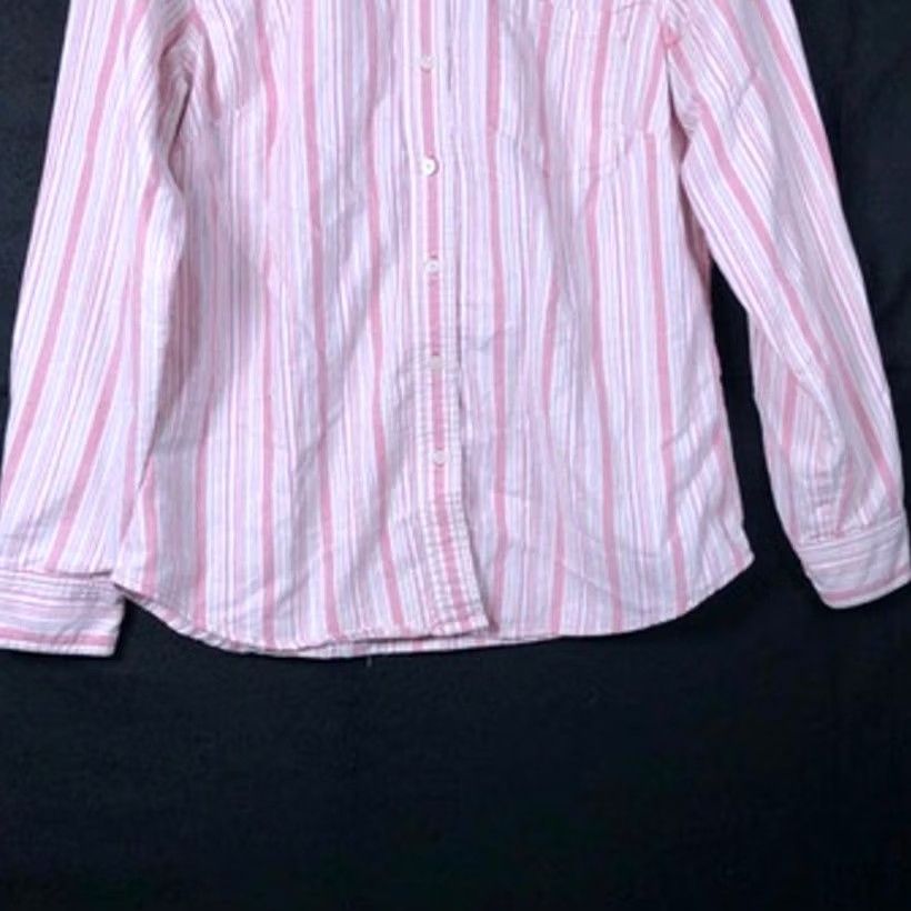 Eddie Bauer Eddie Bauer Womens Shirt Pink White Striped Collared Button Down Small Shirt Size S / US 4 / IT 40 - 3 Thumbnail