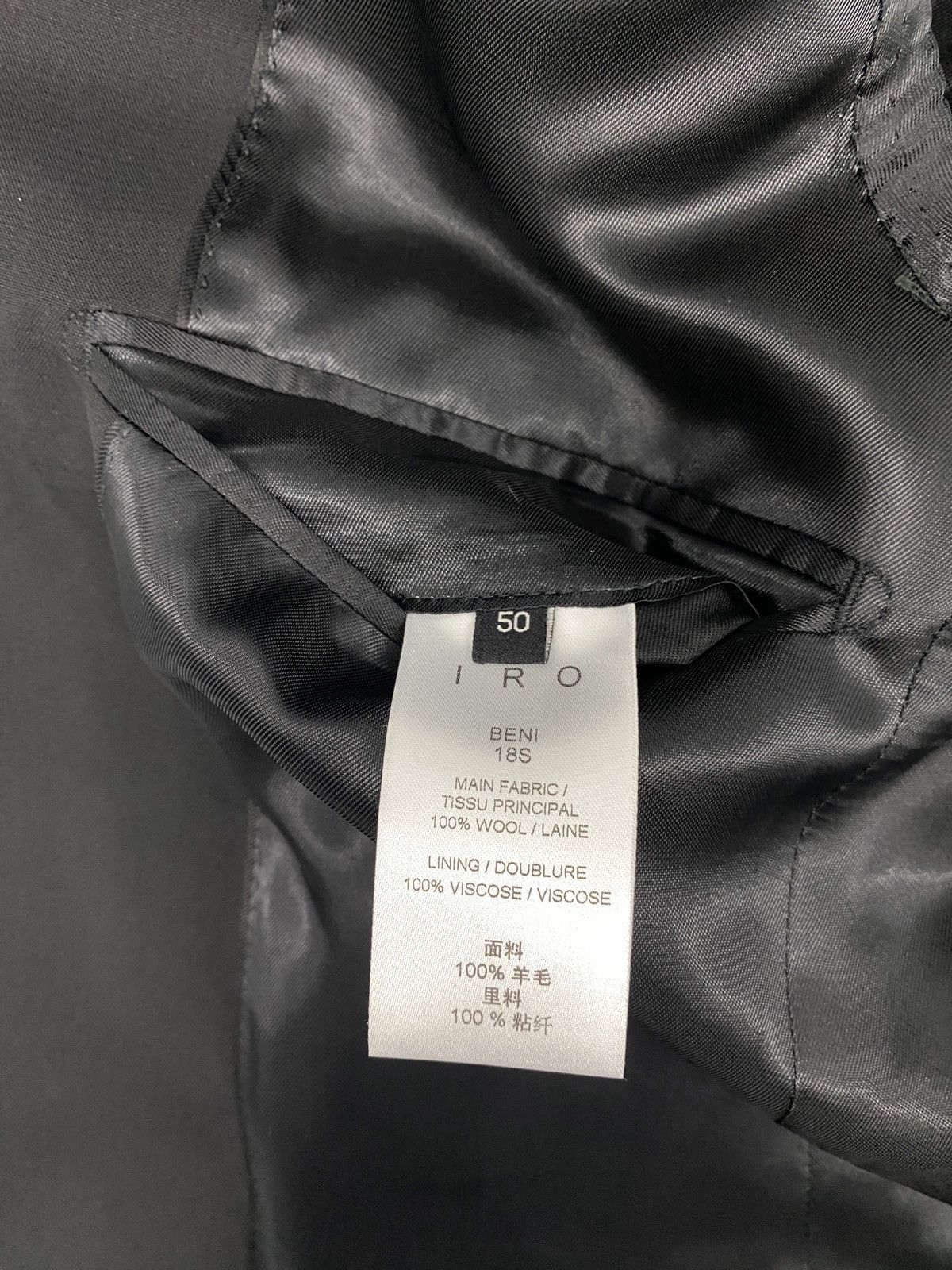 Iro NWT Iro Black Wool Blazer Size 40R - 8 Thumbnail