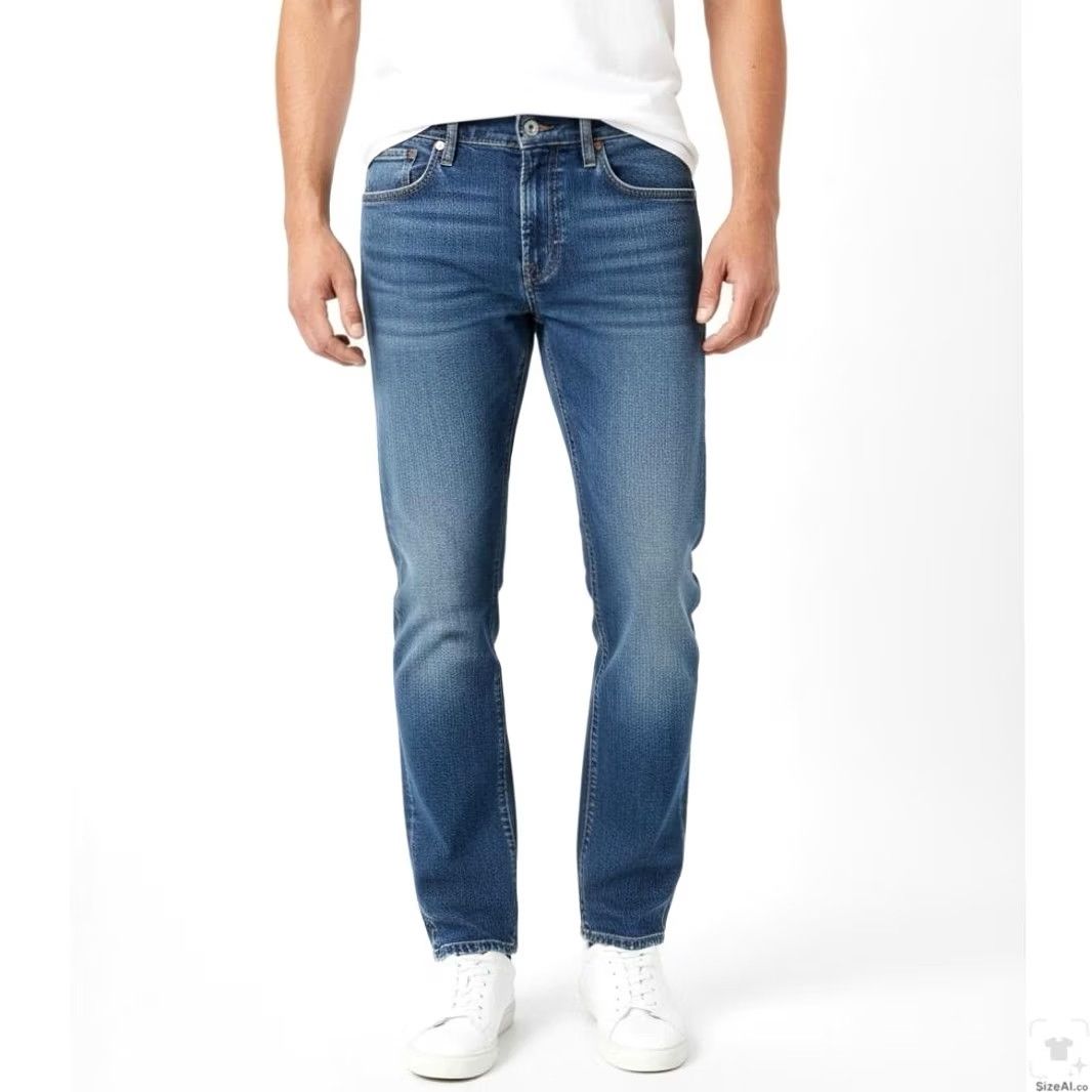 Levi's Levi's 511 Jeans Mens 32x32 Blue Medium Wash Slim Tapered Stretch Denim Zip Fly Size US 32 / EU 48 - 4 Thumbnail