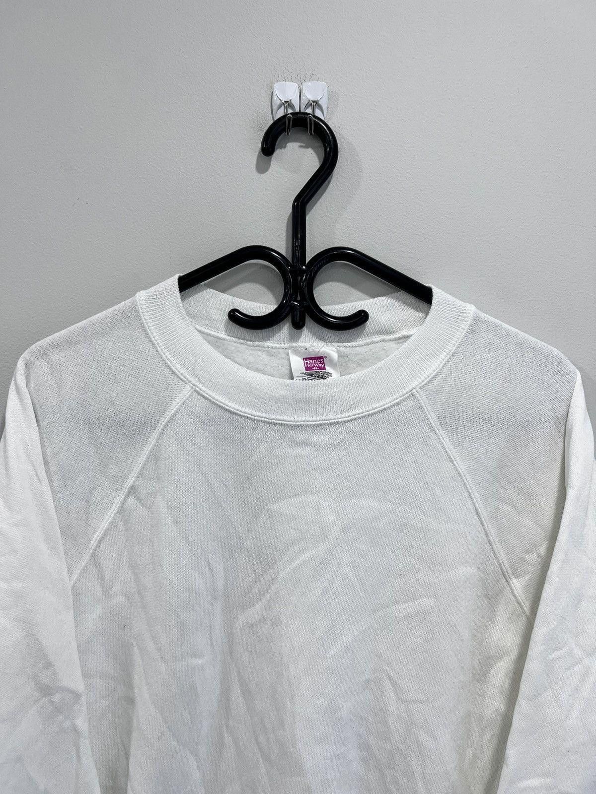 Vintage Vintage Womens 90s White Blank Sweater Sweatshirt Size XL / US 12-14 / IT 48-50 - 3 Thumbnail
