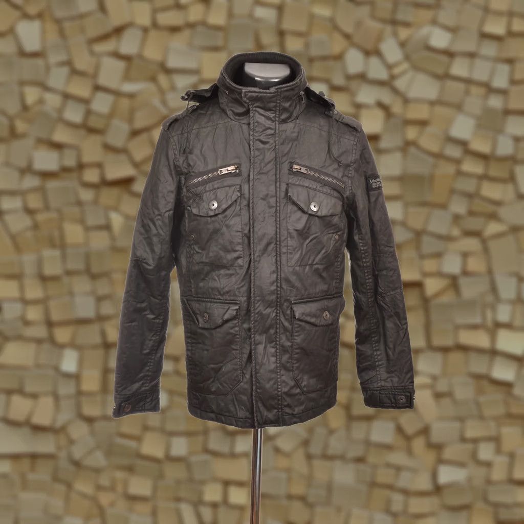 Schott DDP Schott NYC Marlon Wax Jacket L Jacket Men Black Military Shaft 100% Cotton Size US L / EU 52-54 / 3 - 1 Thumbnail