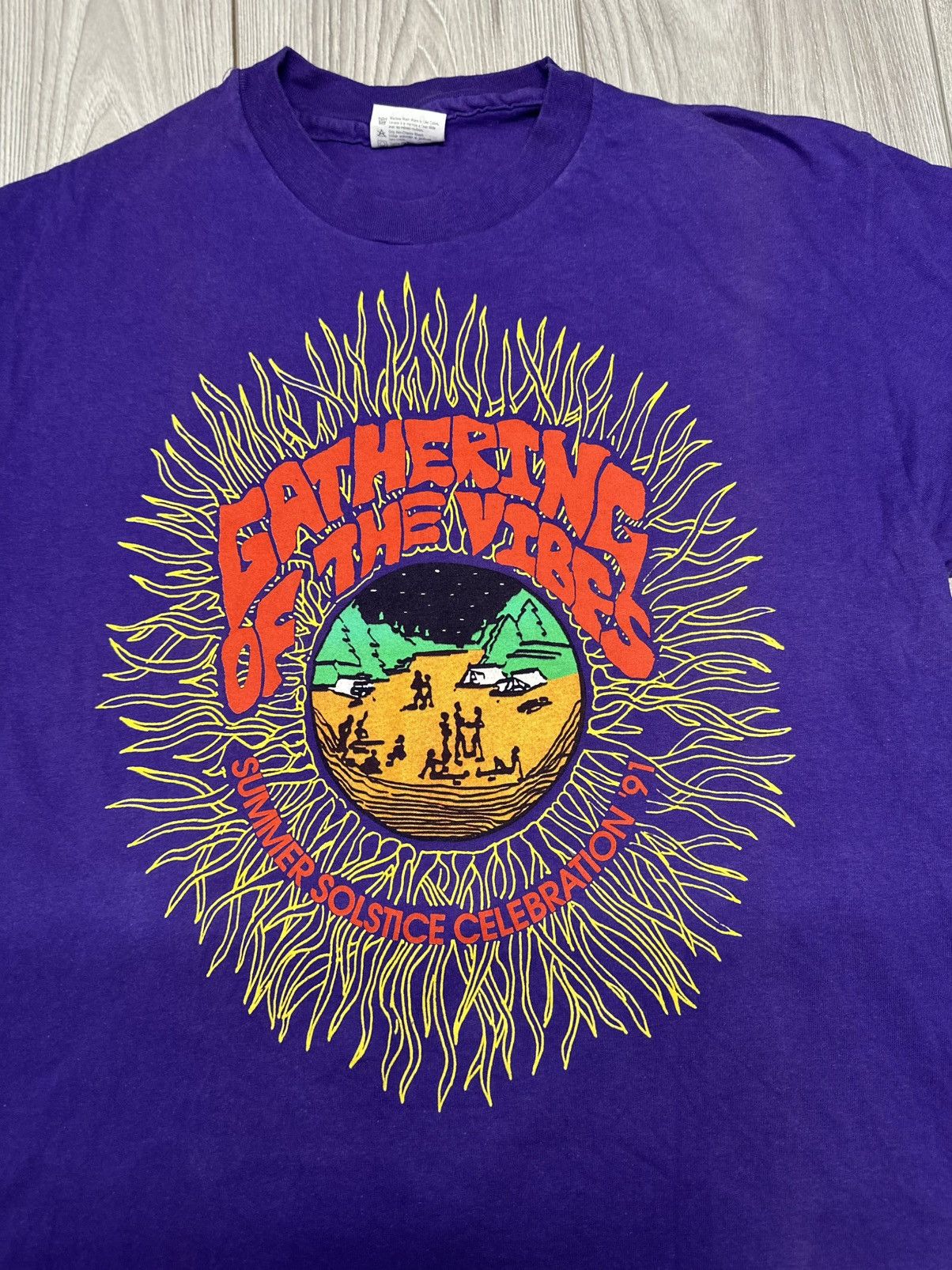 Vintage Gathering of the vibes summer solstice celebration 1991 Size US XL / EU 56 / 4 - 10 Thumbnail