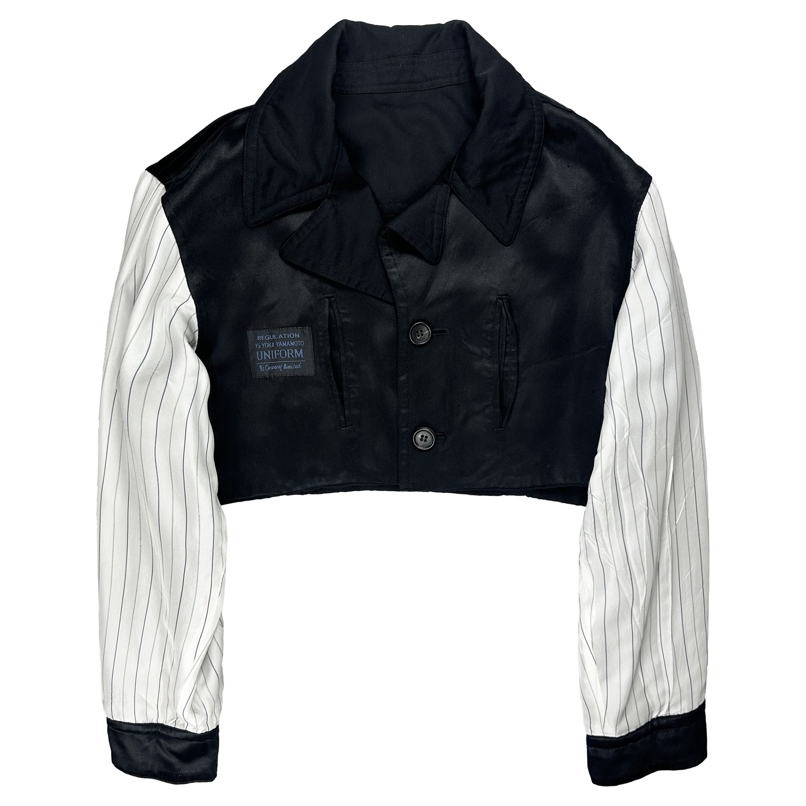 Yohji Yamamoto Reversible Cropped Jacket Size US S / EU 44-46 / 1 - 1 Thumbnail