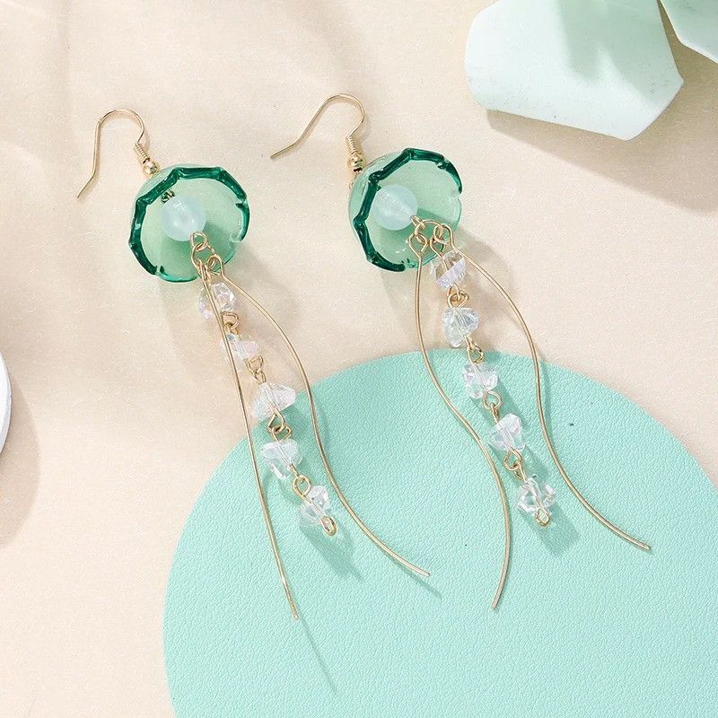 Other Jellyfish Tassels Dangle Earrings Fashion Ear Jewelry Gift Size ONE SIZE - 3 Thumbnail