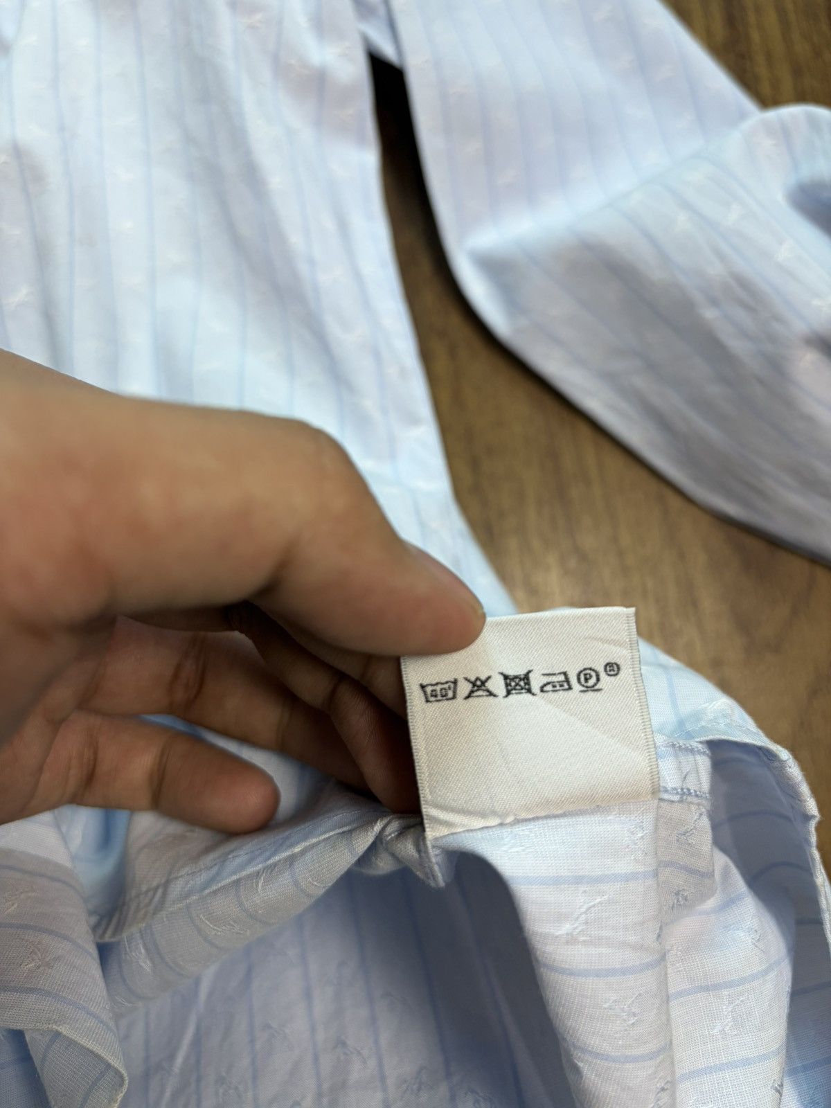 Hermes Hermes by Margiela Striped Horse Monogram Textured Shirt Size US M / EU 48-50 / 2 - 8 Thumbnail