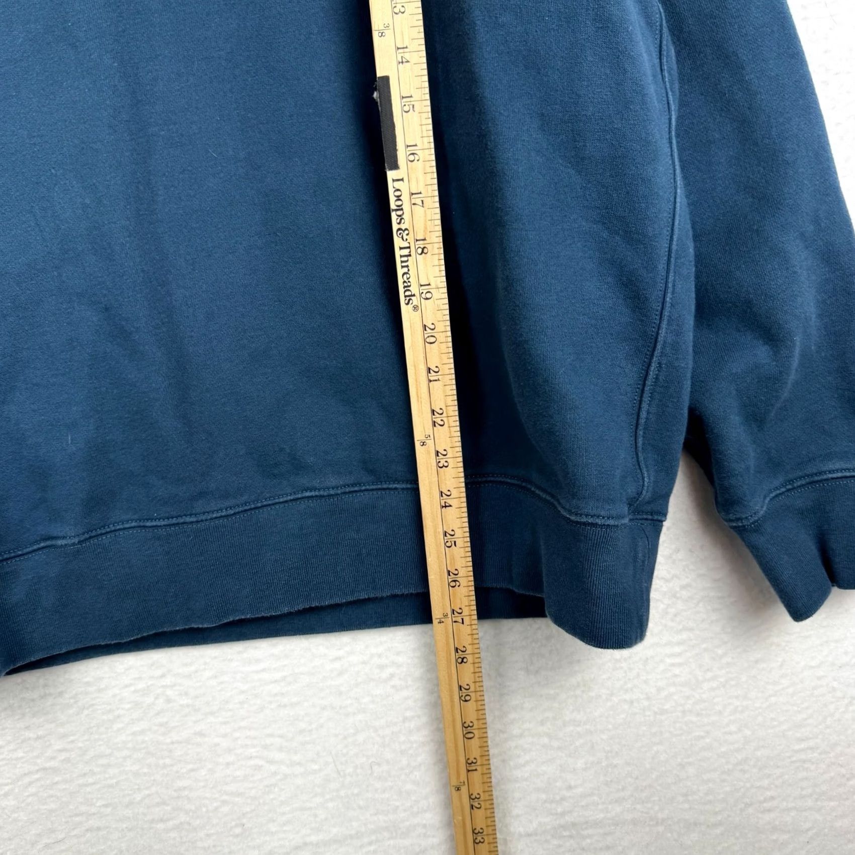 J.Crew VINTAGE J.CREW Sweatshirt Mens Large Blue Crew Neck Fleece Pullover with Pockets Jacket/Coat? Size US L / EU 52-54 / 3 - 6 Thumbnail