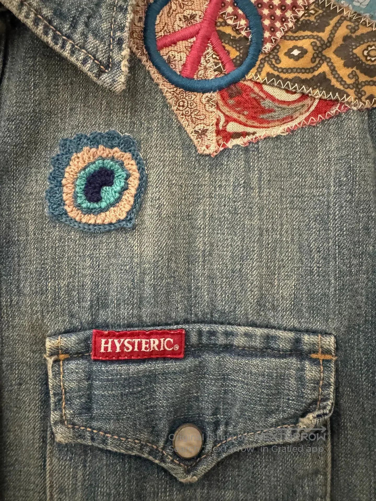Hysteric Glamour Hysteric Glamour Embroidered Washed Denim Shirt. Size S / US 4 / IT 40 - 3 Thumbnail