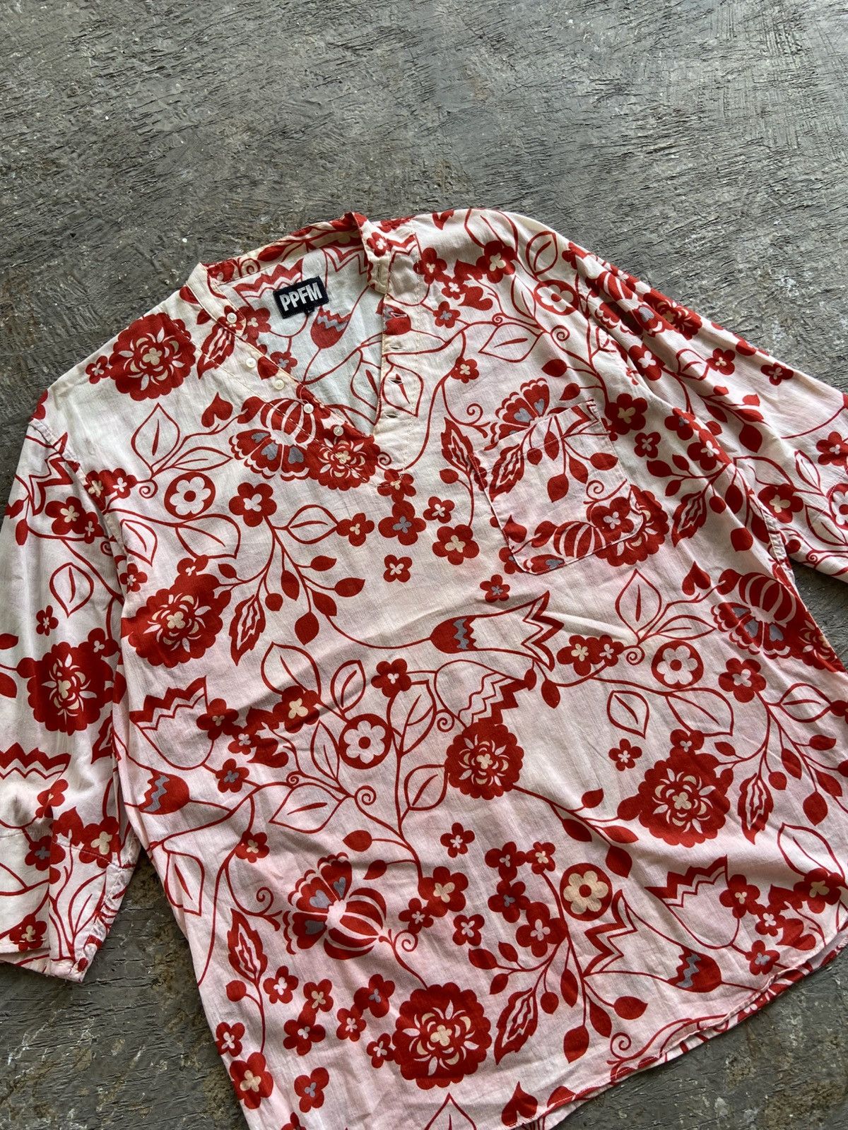 PPFM 2000s PPFM - Hawaii Style Floral Patter Half Button Shirt Size US L / EU 52-54 / 3 - 2 Thumbnail