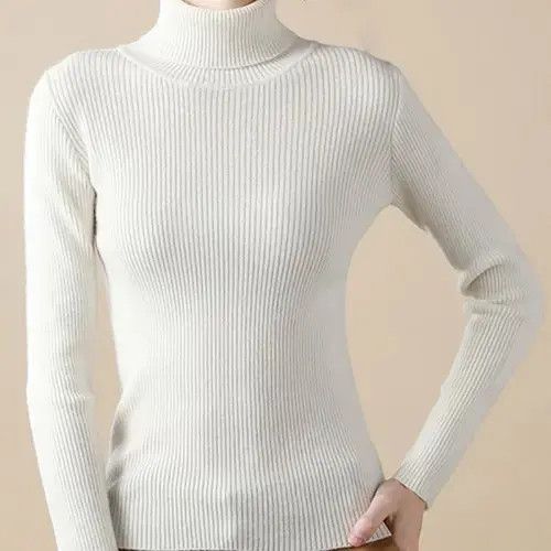 Japanese Brand Women Fall Turtleneck Sweater Size ONE SIZE - 2 Thumbnail
