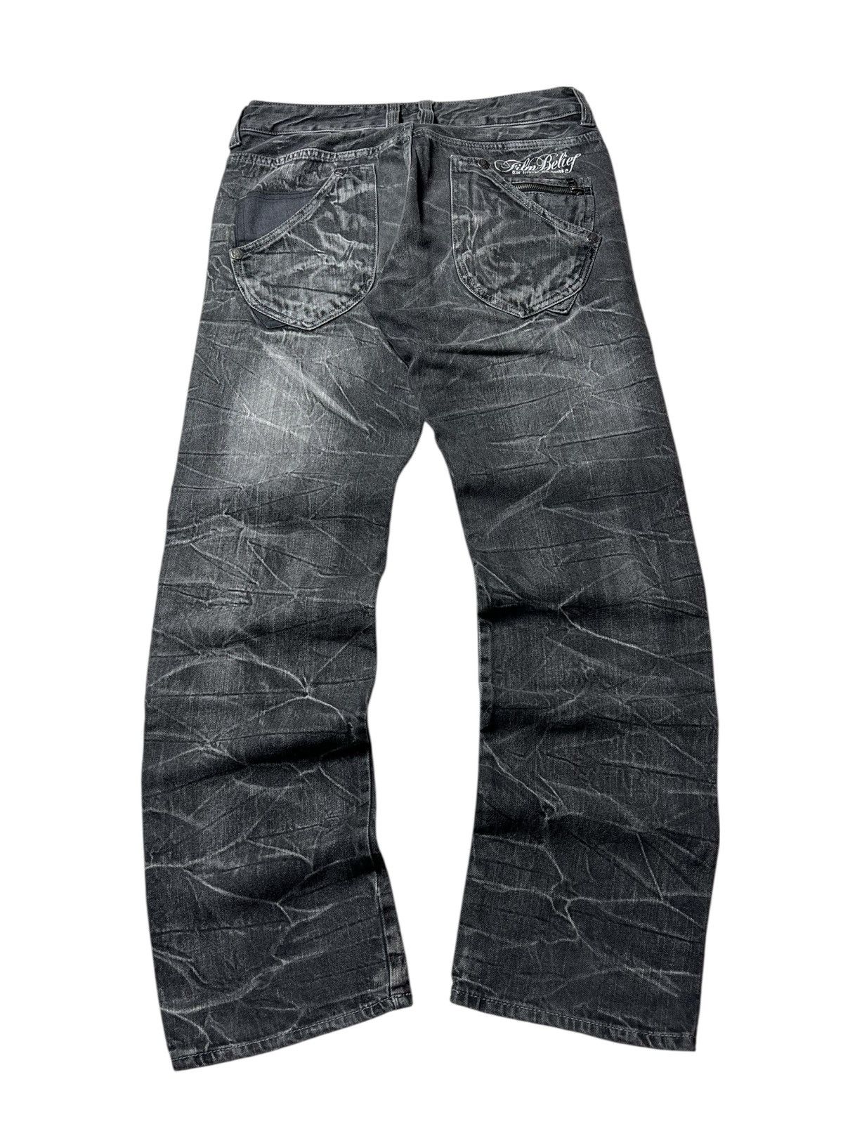Japanese Brand Vintage Wild Life Studded Mudwashed Lightning Pants Size US 30 / EU 46 - 9 Thumbnail