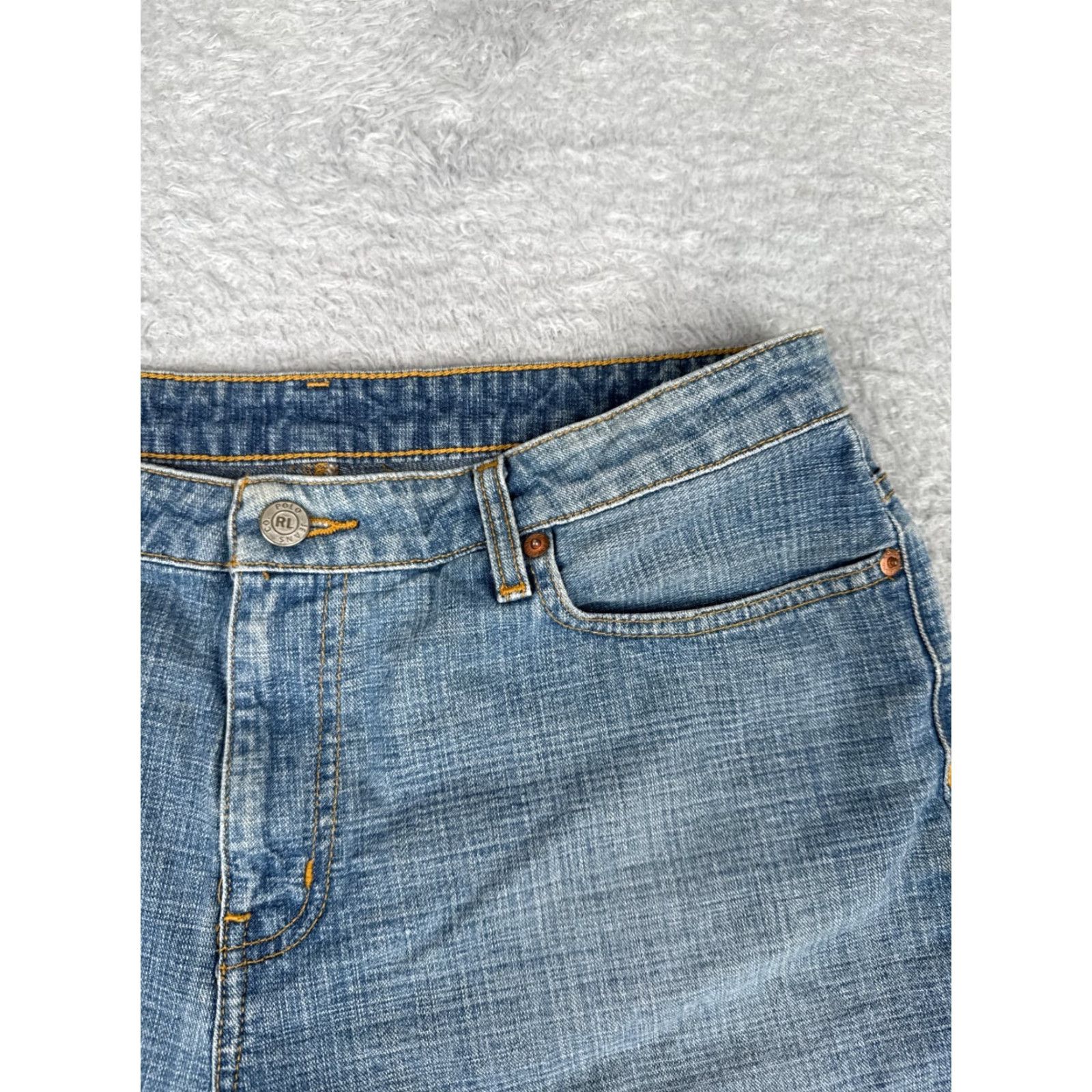 Polo Ralph Lauren Polo Ralph Lauren Women's Shorts 12 Denim Casual Chino 5-Pocket Mid Rise Blue Summer Size 34" / US 12 / IT 48 - 5 Thumbnail