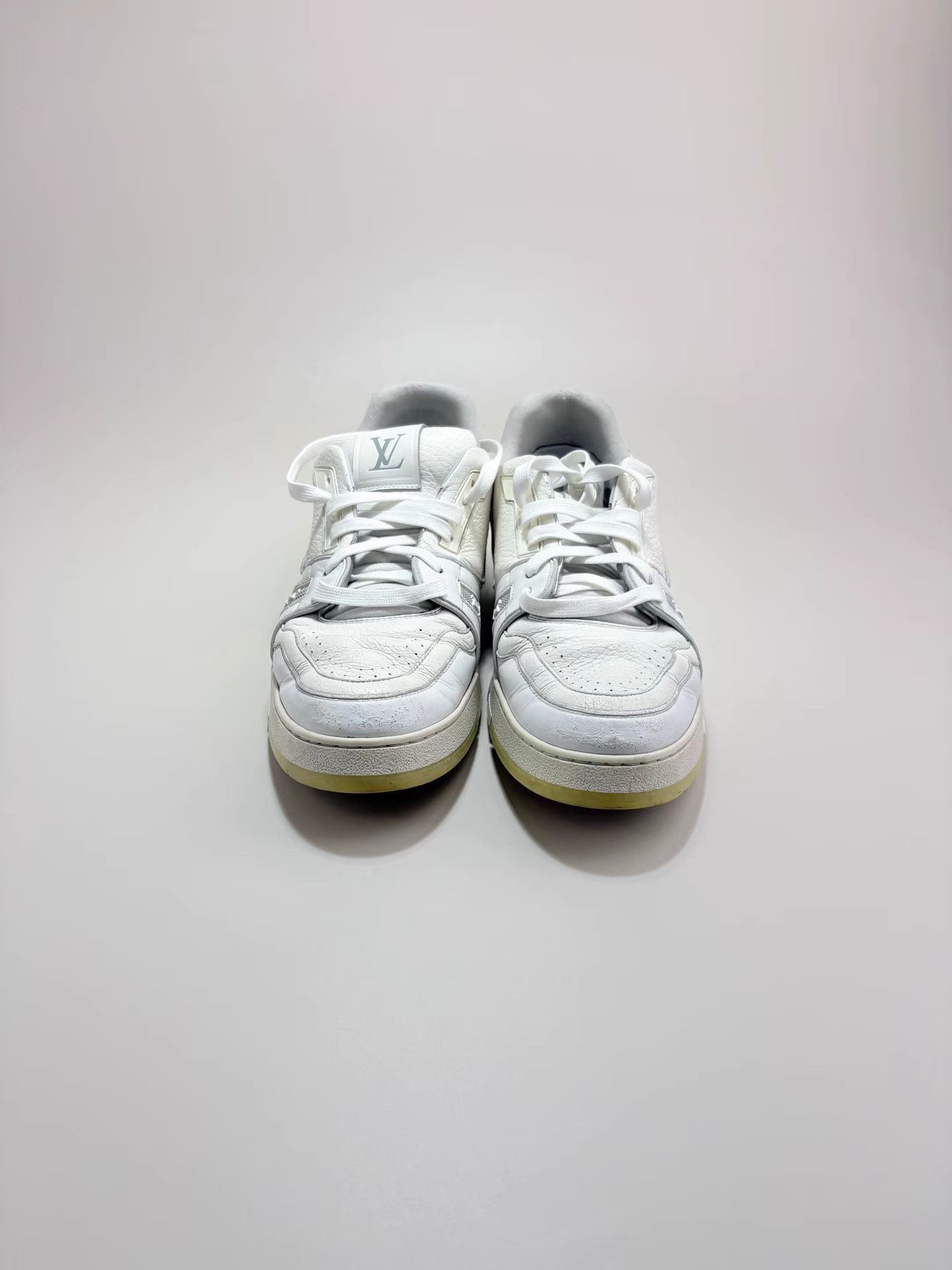 Louis Vuitton LOUIS VUITTON LV TRAINER White Cement Sneakers K1 Size US 11 / EU 44 - 2 Thumbnail