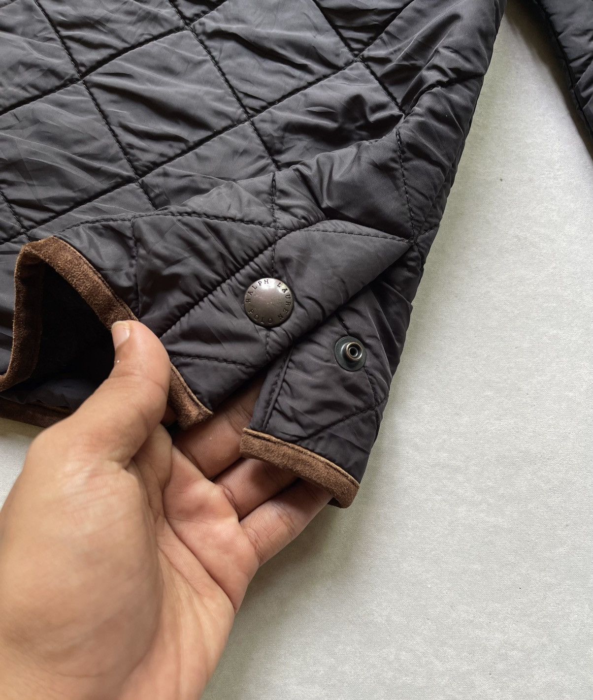 Polo Ralph Lauren 🔥Vintage Polo Ralph Lauren Men's Trim Leather Quilted Jacket Size US L / EU 52-54 / 3 - 9 Thumbnail