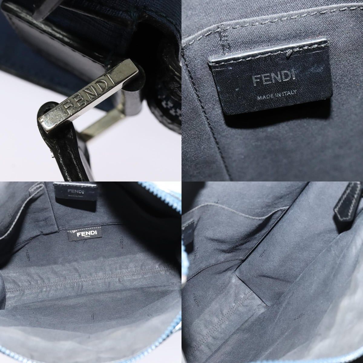 Fendi FENDI Zucca Canvas Shoulder Bag Pvc Blue Silver Size ONE SIZE - 11 Thumbnail