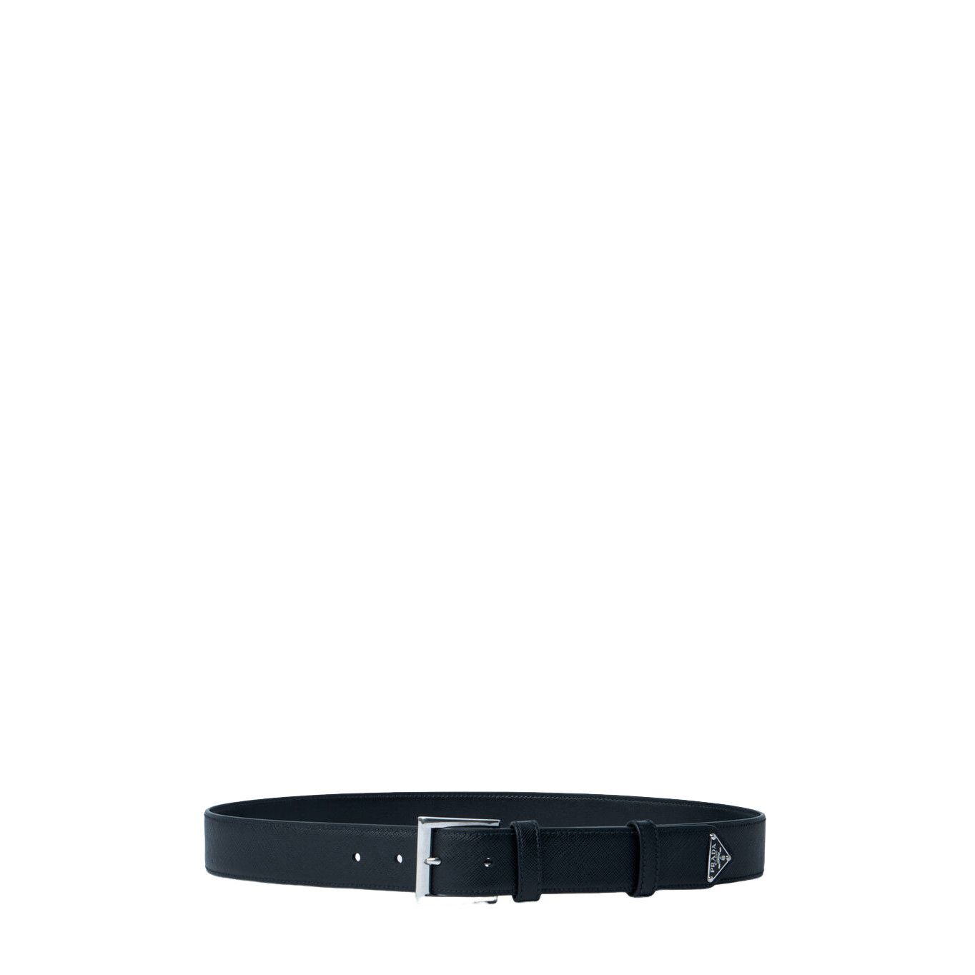 Prada PRADA Black Leather Men's Belt New & Authentic (Men's size:9 Size ONE SIZE - 2 Thumbnail