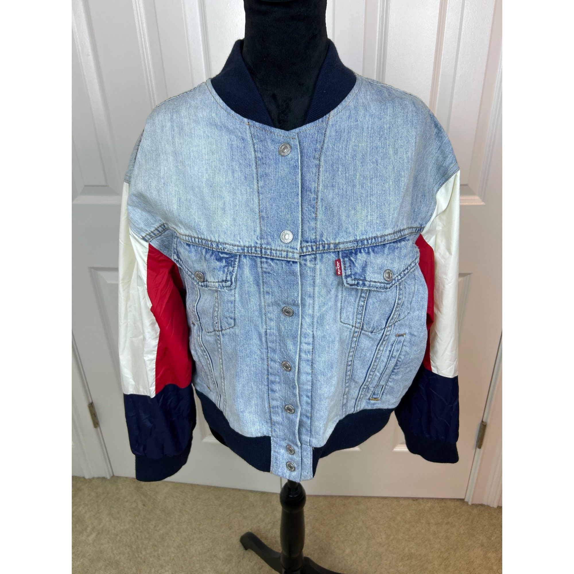 Levi's Levi's Retro 90's Style Denim Trucker Bomber Hybrid Jacket Size L / US 10 / IT 46 - 4 Thumbnail