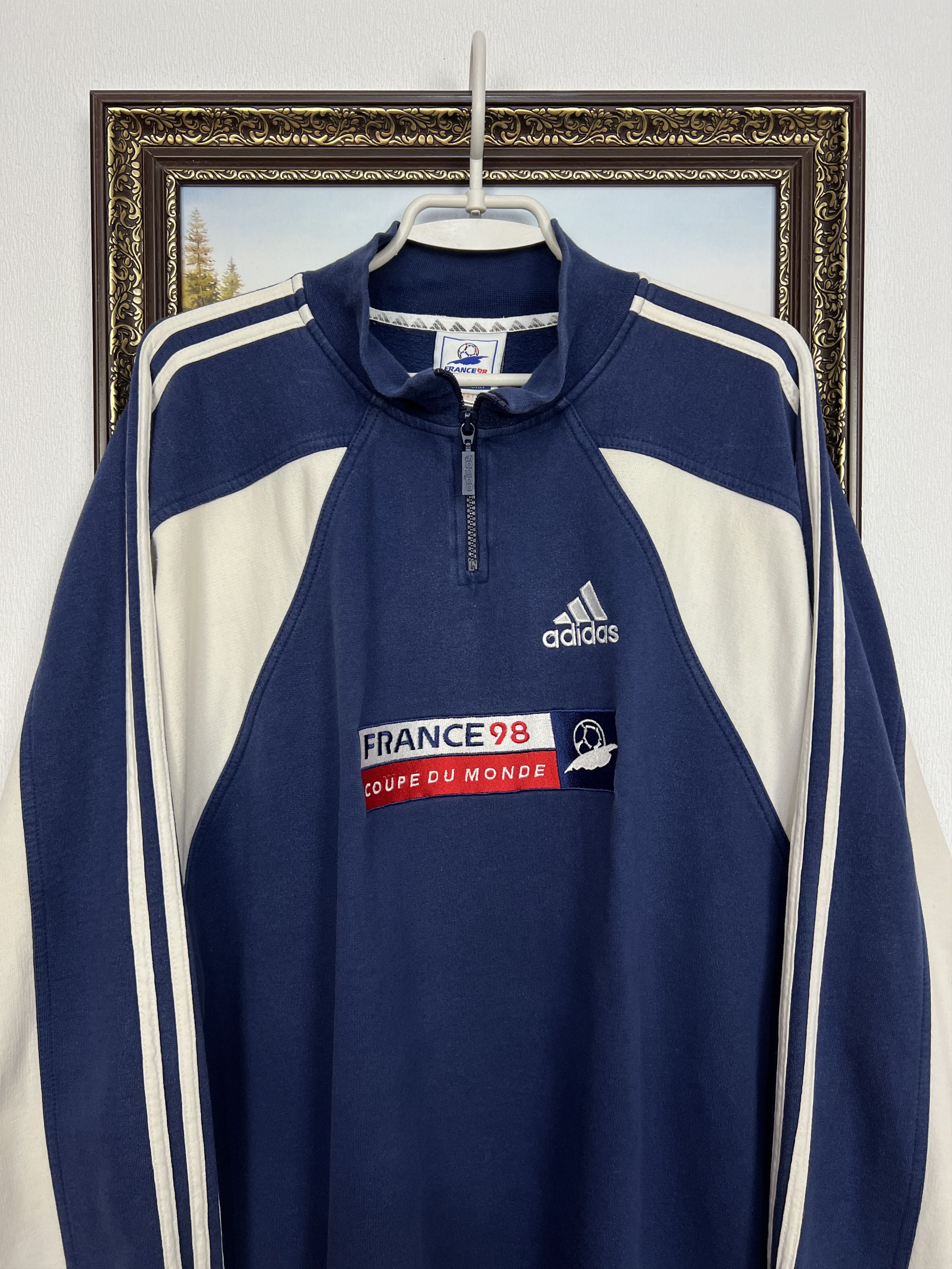 Adidas Vintage France World Cup Football Sweatshirt Long Sleeve Size US L / EU 52-54 / 3 - 2 Thumbnail