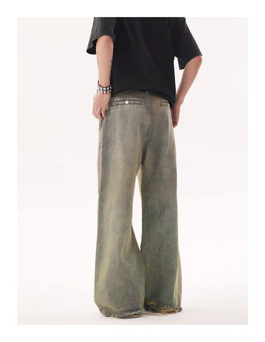 Jean Vintage street hip-hop washed and faded micro flare jeans Size US 34 / EU 50 - 7 Thumbnail